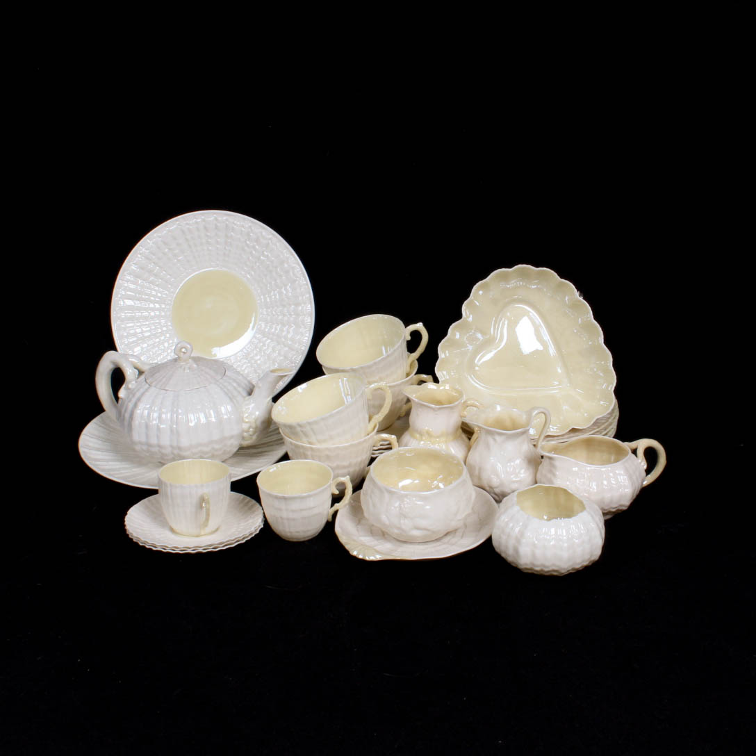 Yellow and White Belleek China Assortment