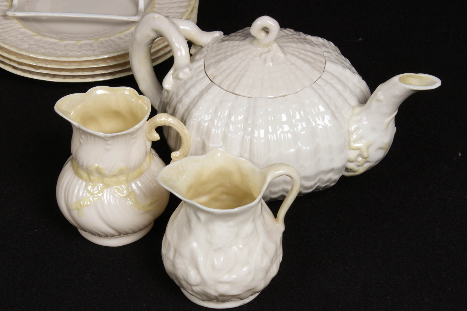 Yellow and White Belleek China Assortment