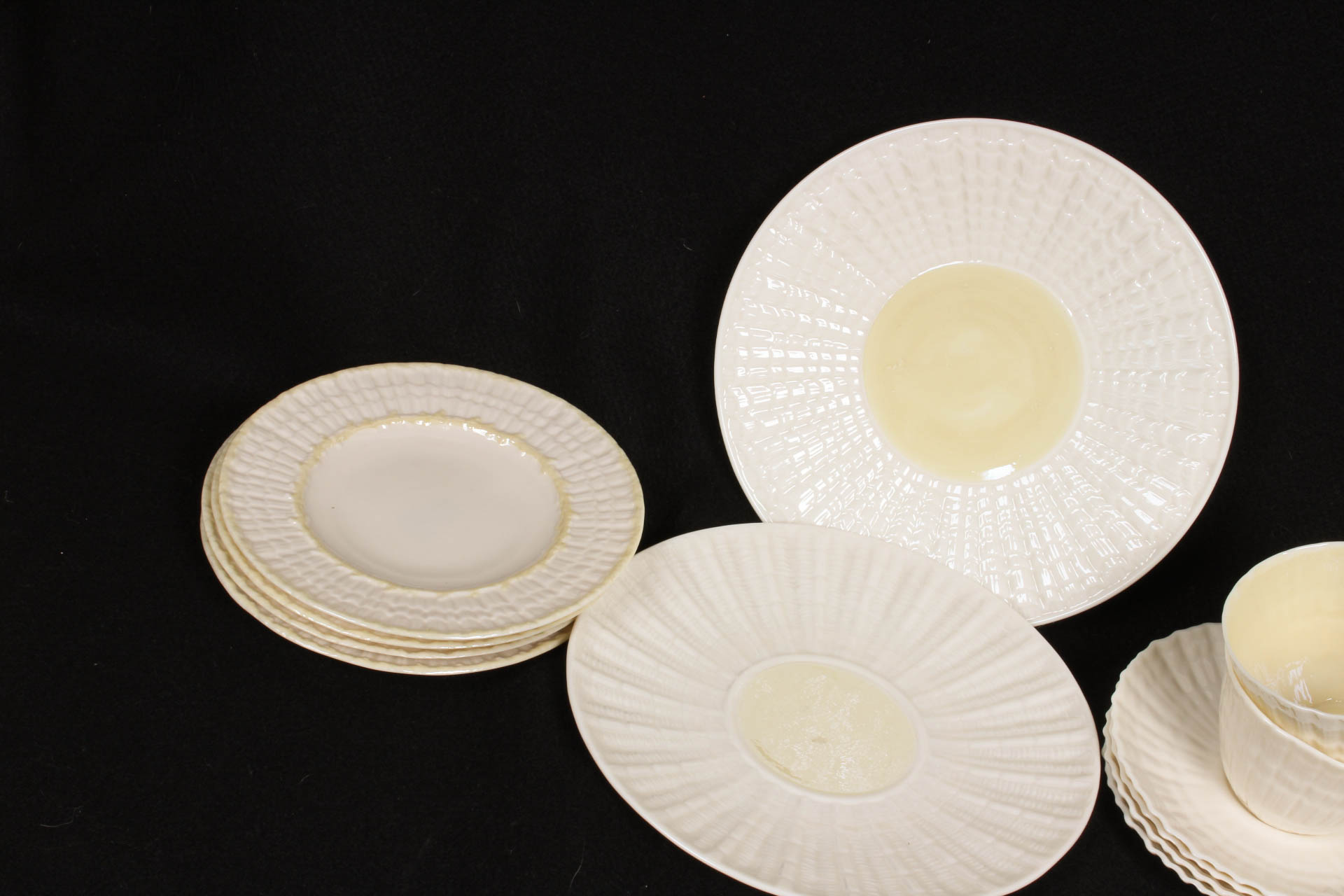 Yellow and White Belleek China Assortment