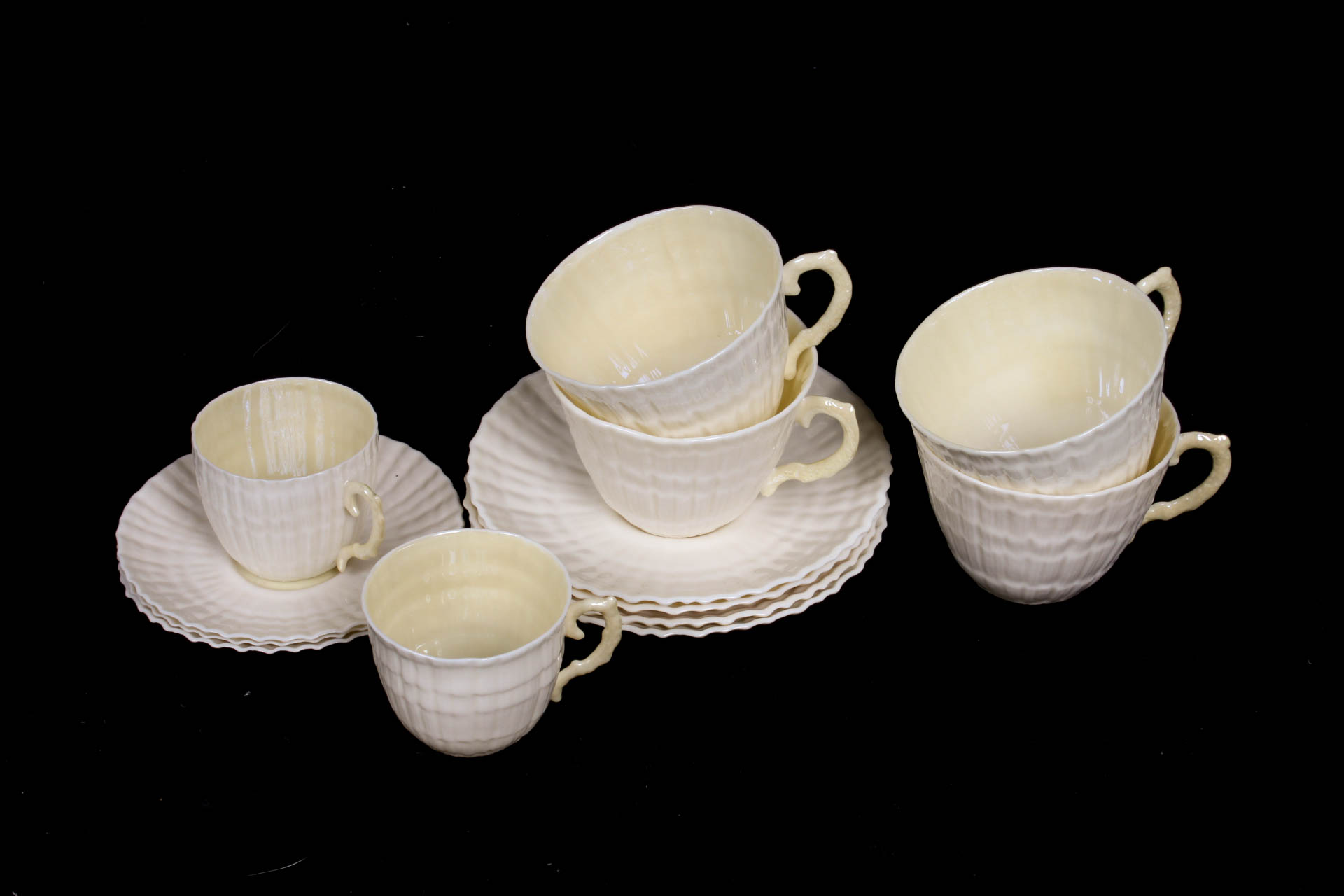 Yellow and White Belleek China Assortment