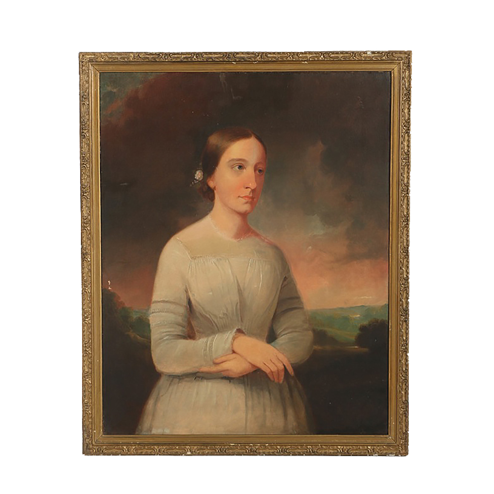 Oil Painting on Canvas Portrait of a Young Woman