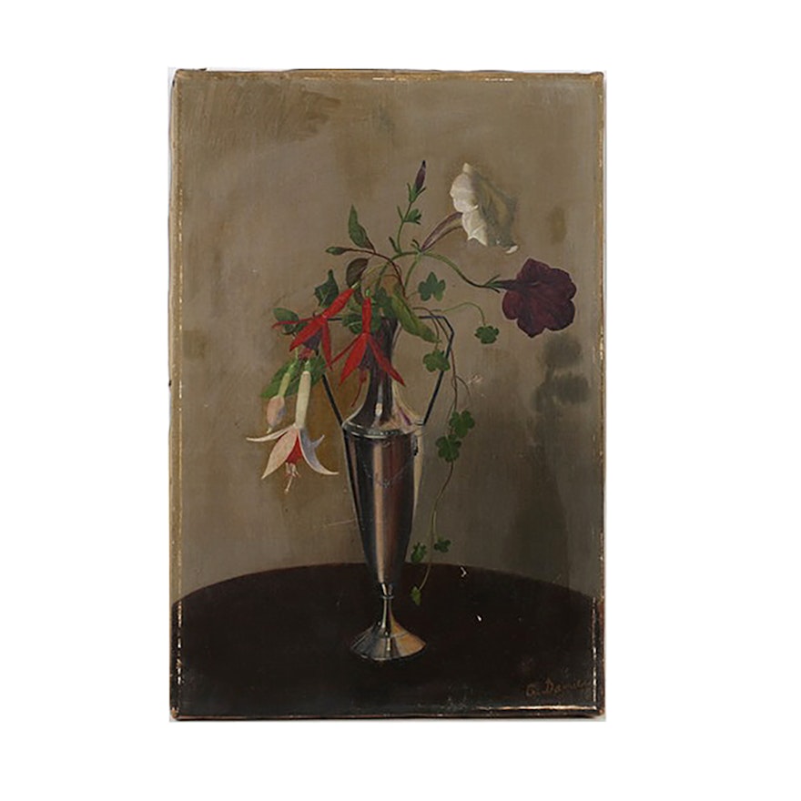A. Daniel Oil Painting on Canvas Floral Still life