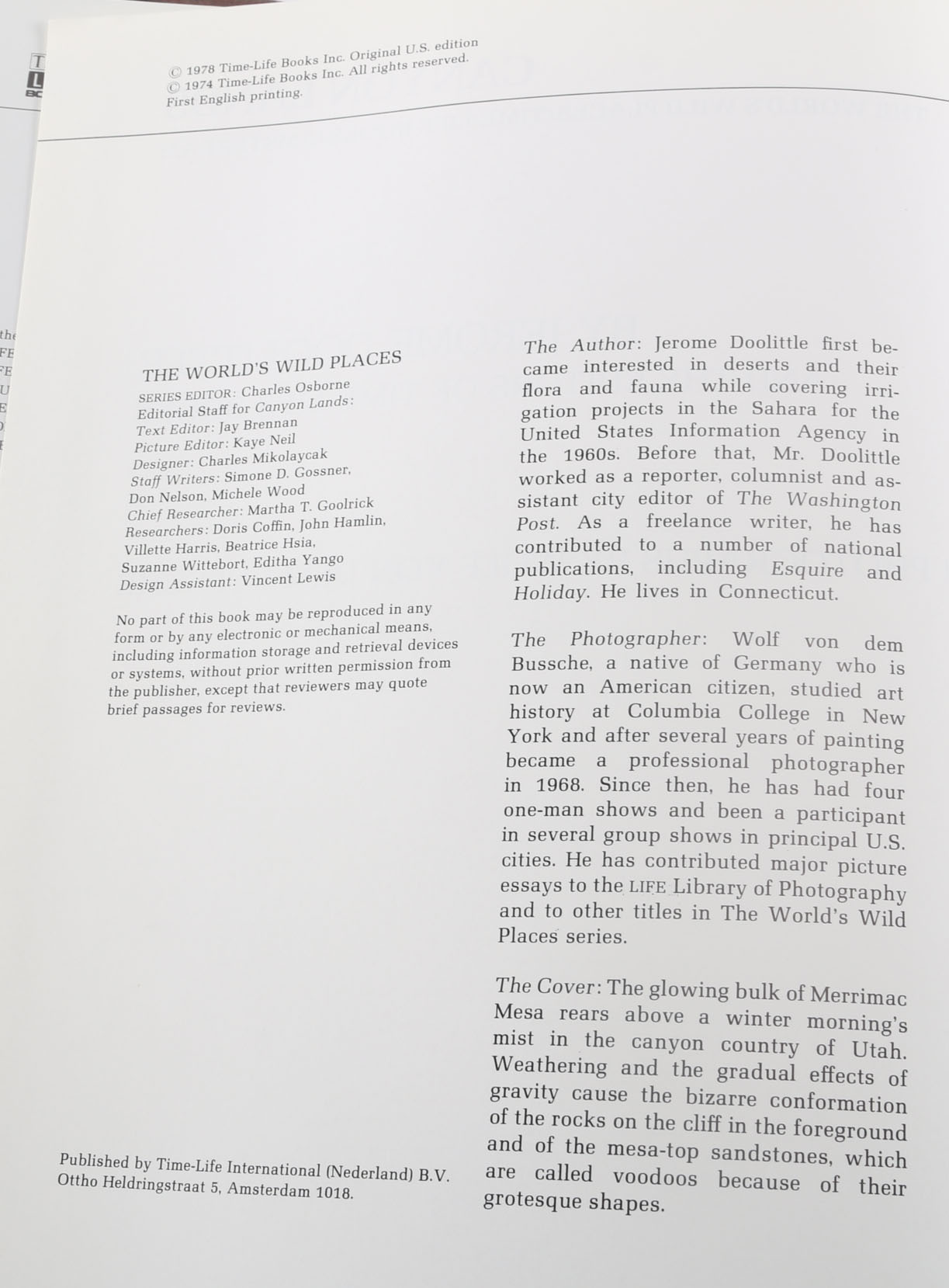 Collection of Time-Life "The World's Wild Places" Books