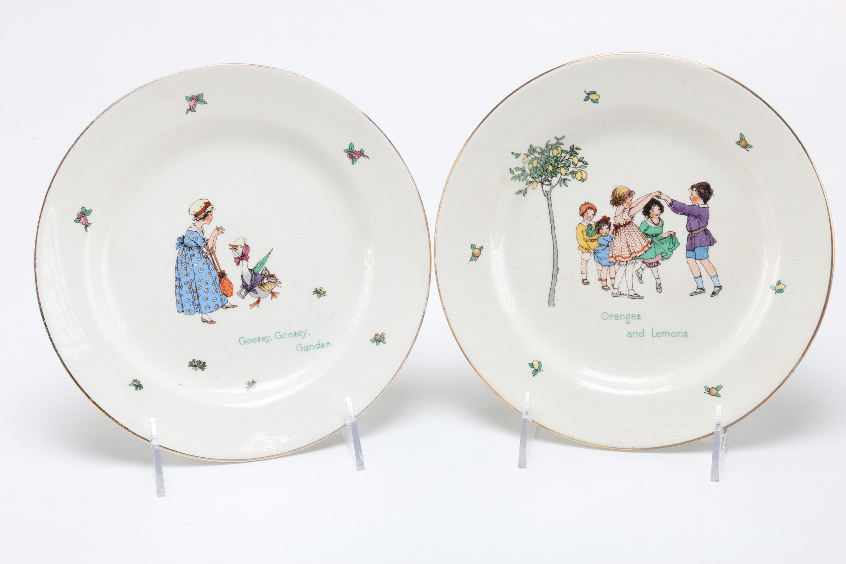 Antique Royal Doulton Nursery Rhyme China Plate Collection