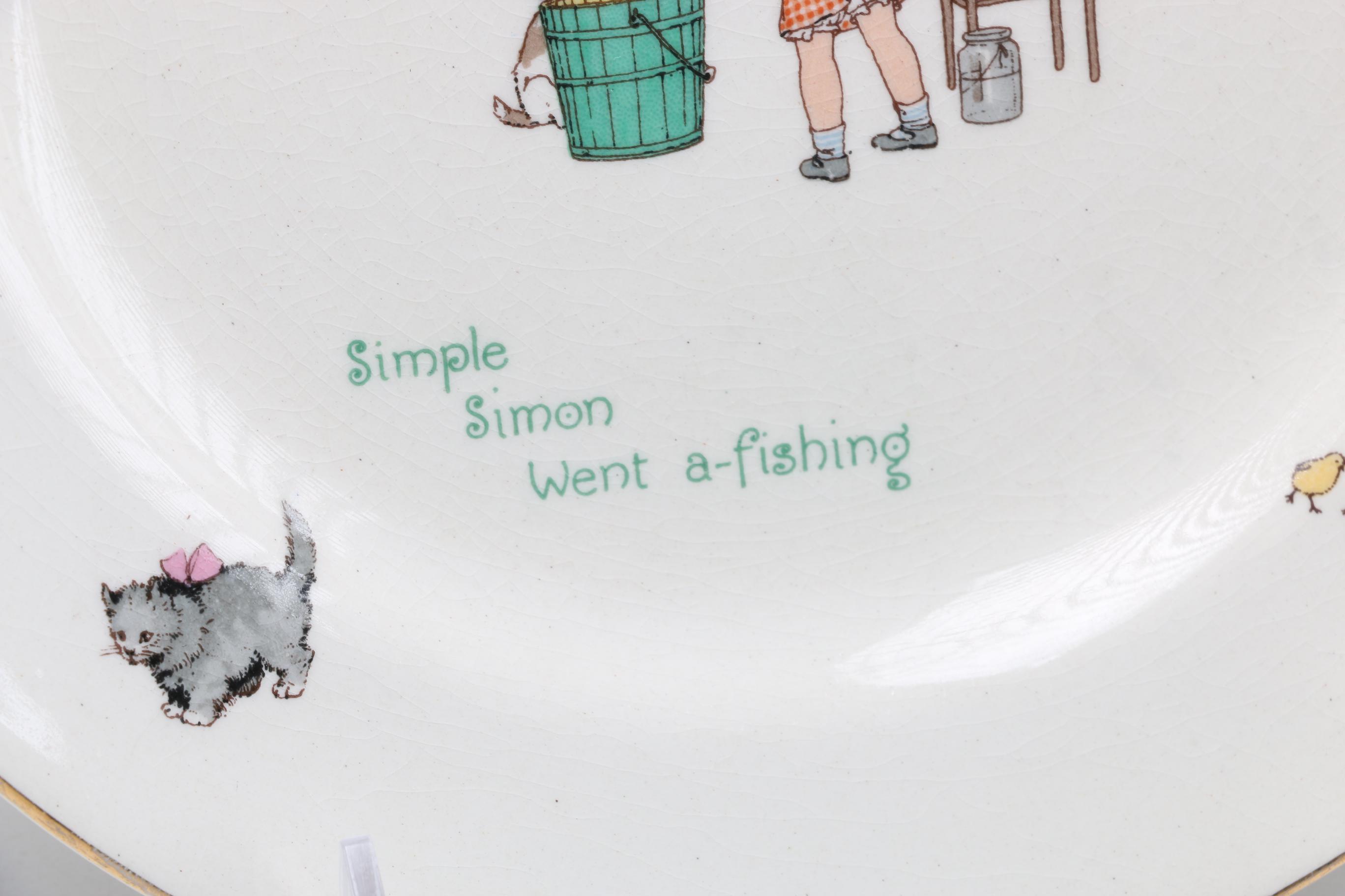 Antique Royal Doulton Nursery Rhyme China Plate Collection