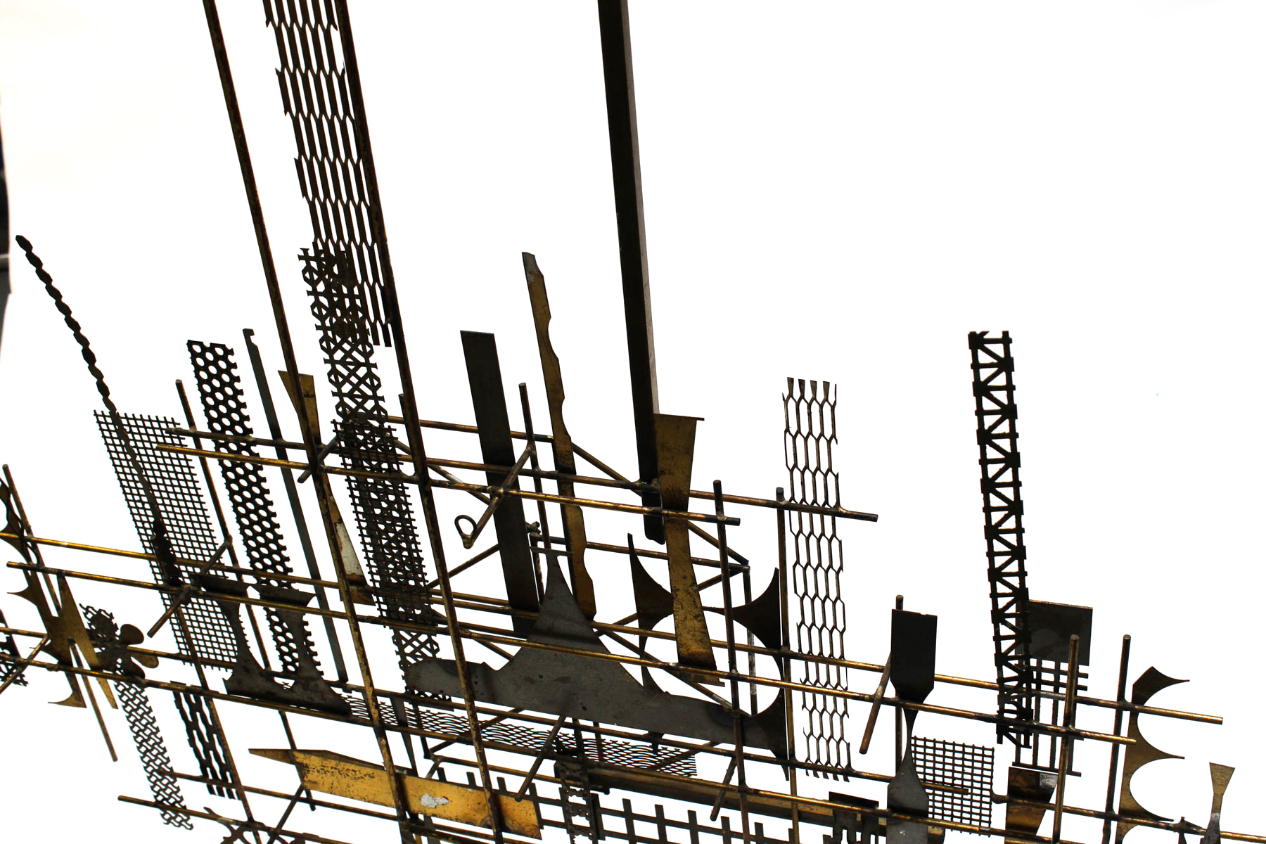 William Bowie Mid Century Modern Brass Wall Sculpture