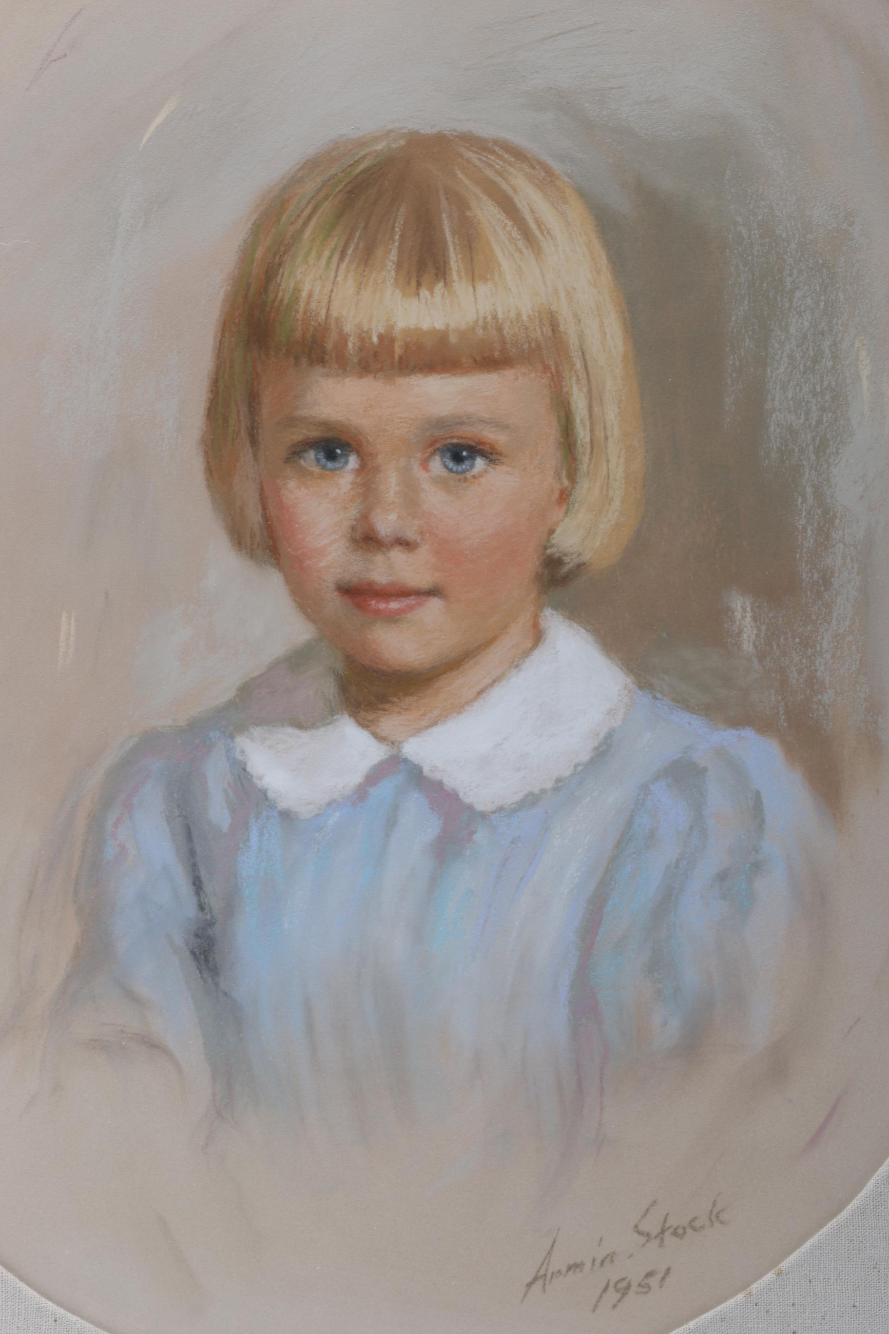Pastel Portrait by Armin Stock, 1951