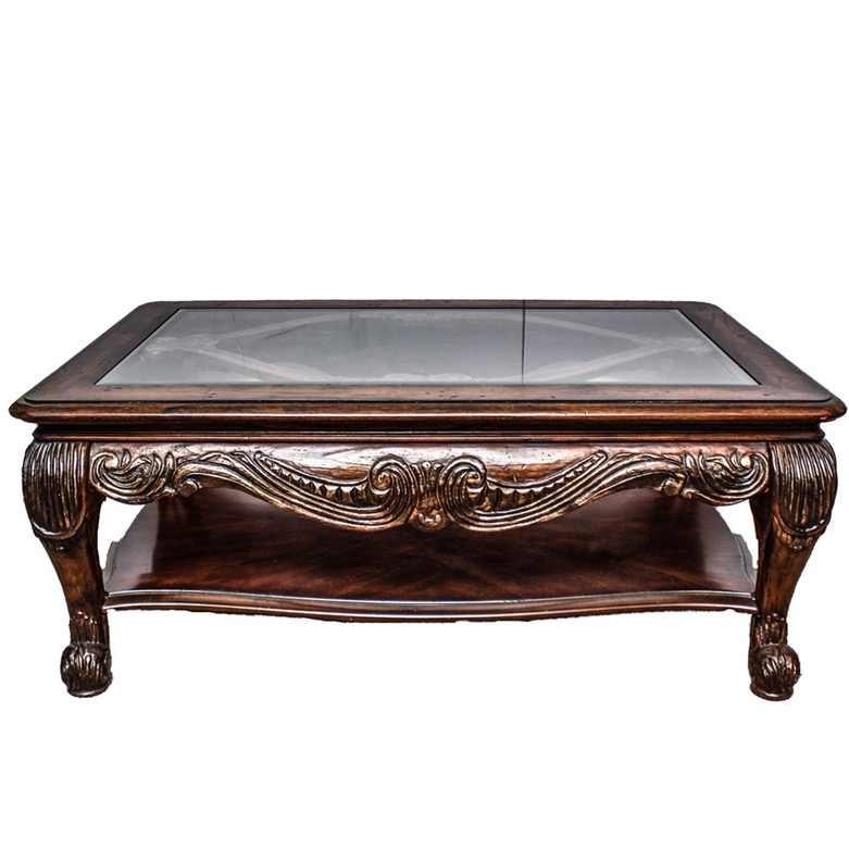 Contemporary Glass Top Coffee Table