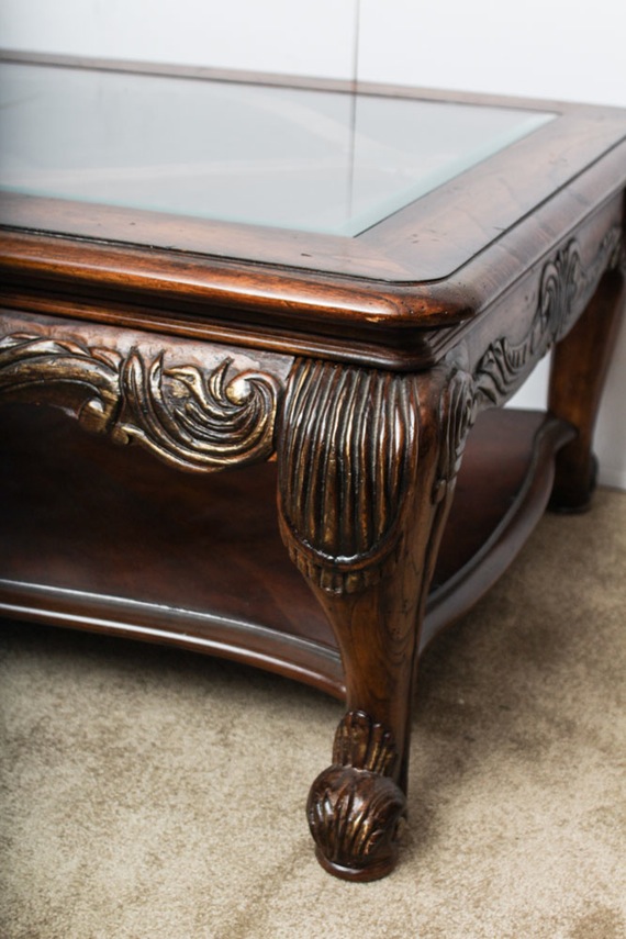 Contemporary Glass Top Coffee Table