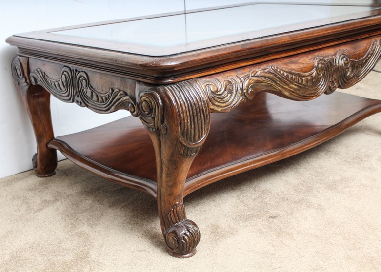 Contemporary Glass Top Coffee Table