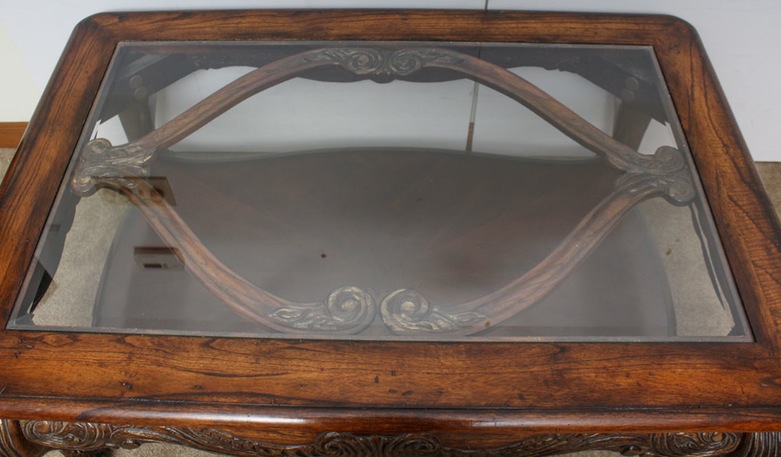 Contemporary Glass Top Coffee Table