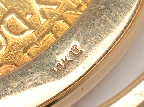 14K Yellow Gold Money Clip with 1925 Saint-Gaudens $20 Gold Coin