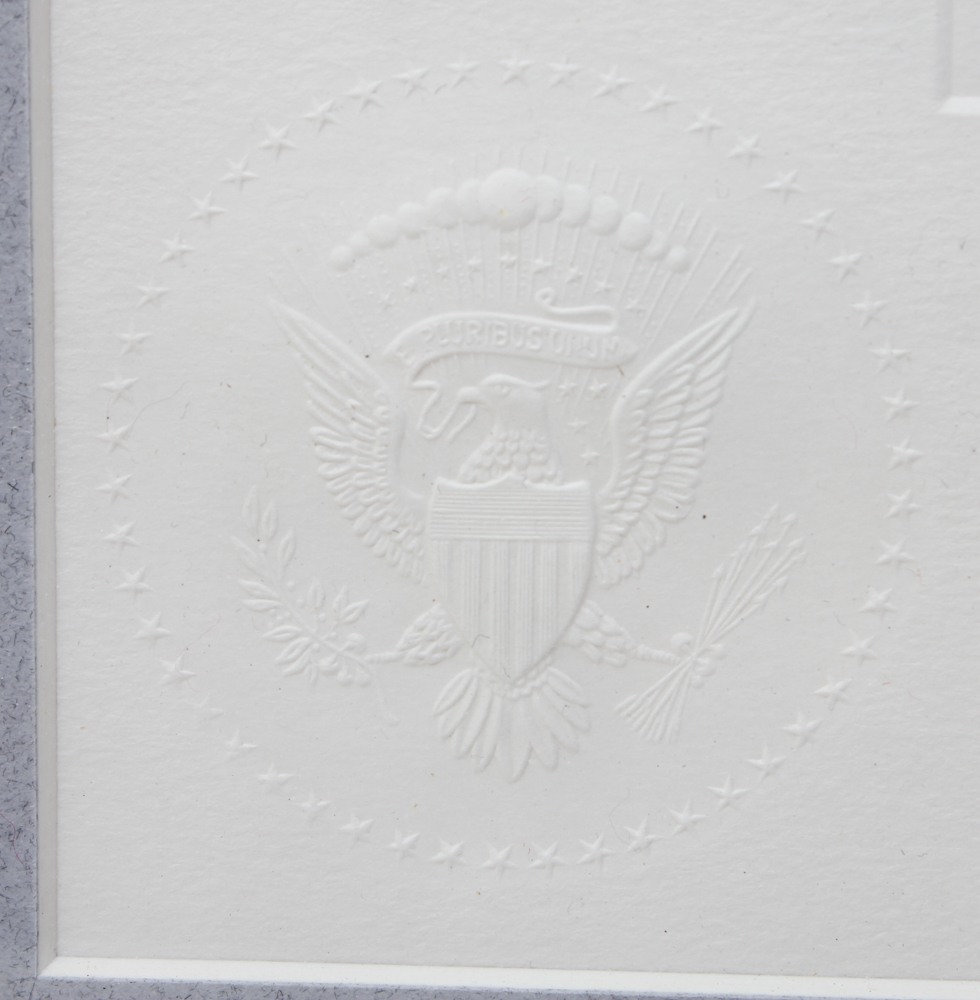 Framed and Facsimile Signed 2006 White House Christmas Card