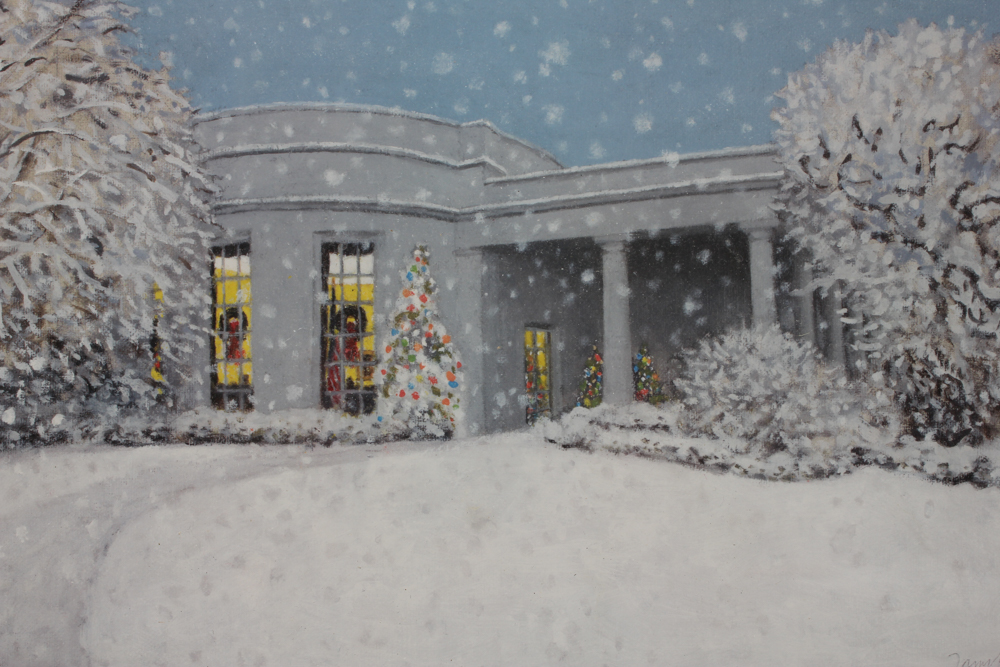 Framed and Facsimile Signed 2006 White House Christmas Card