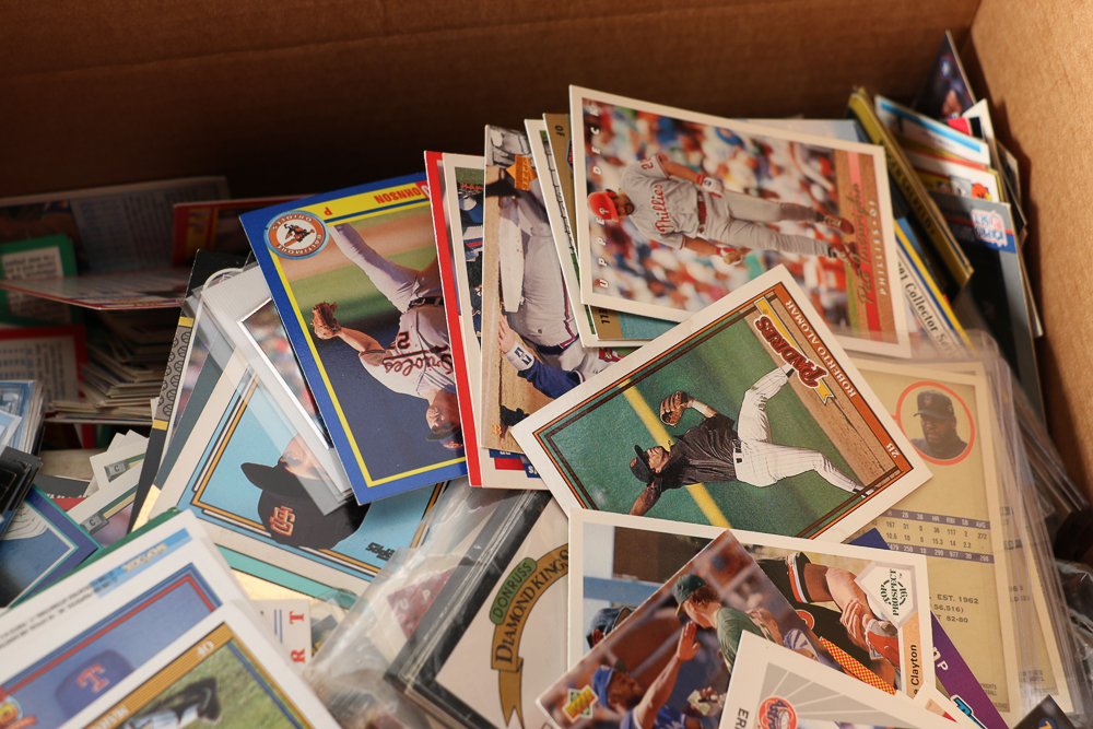 Collection of Baseball Cards and Baseball Card Holder
