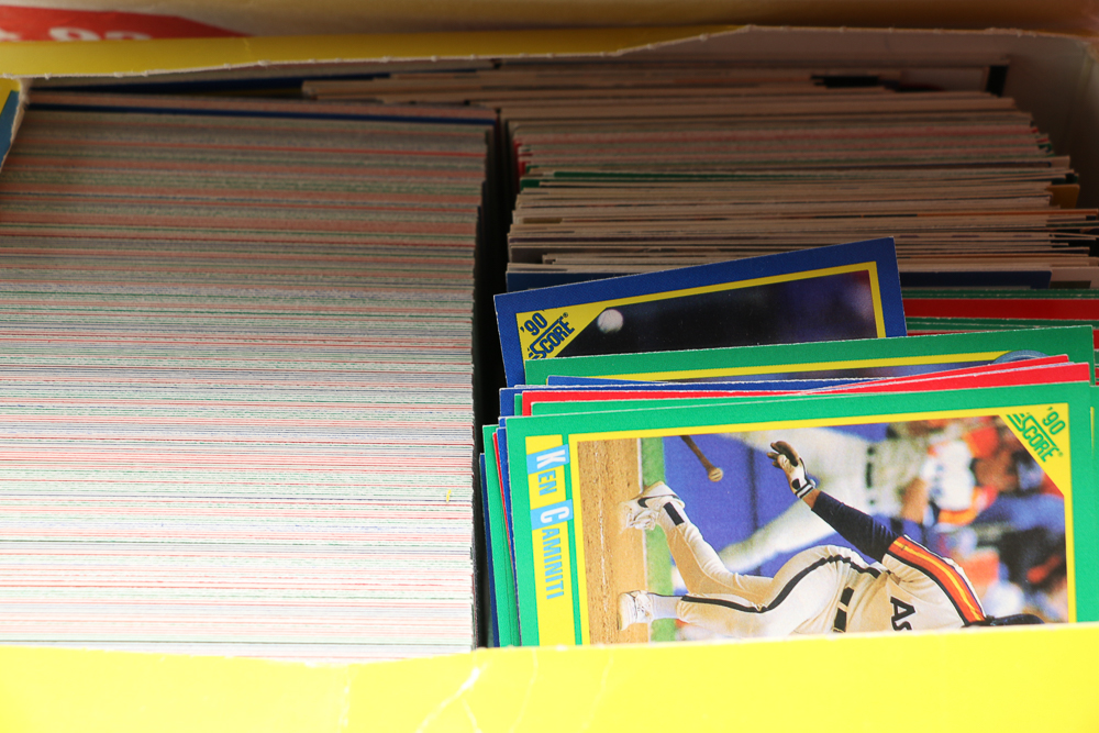 Collection of Baseball Cards and Baseball Card Holder