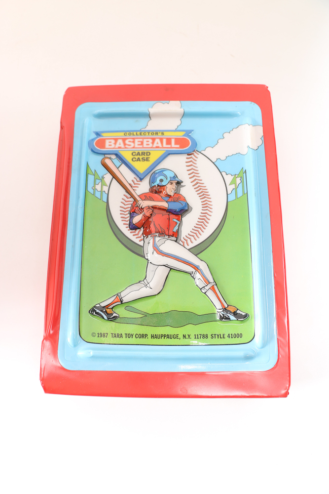 Collection of Baseball Cards and Baseball Card Holder