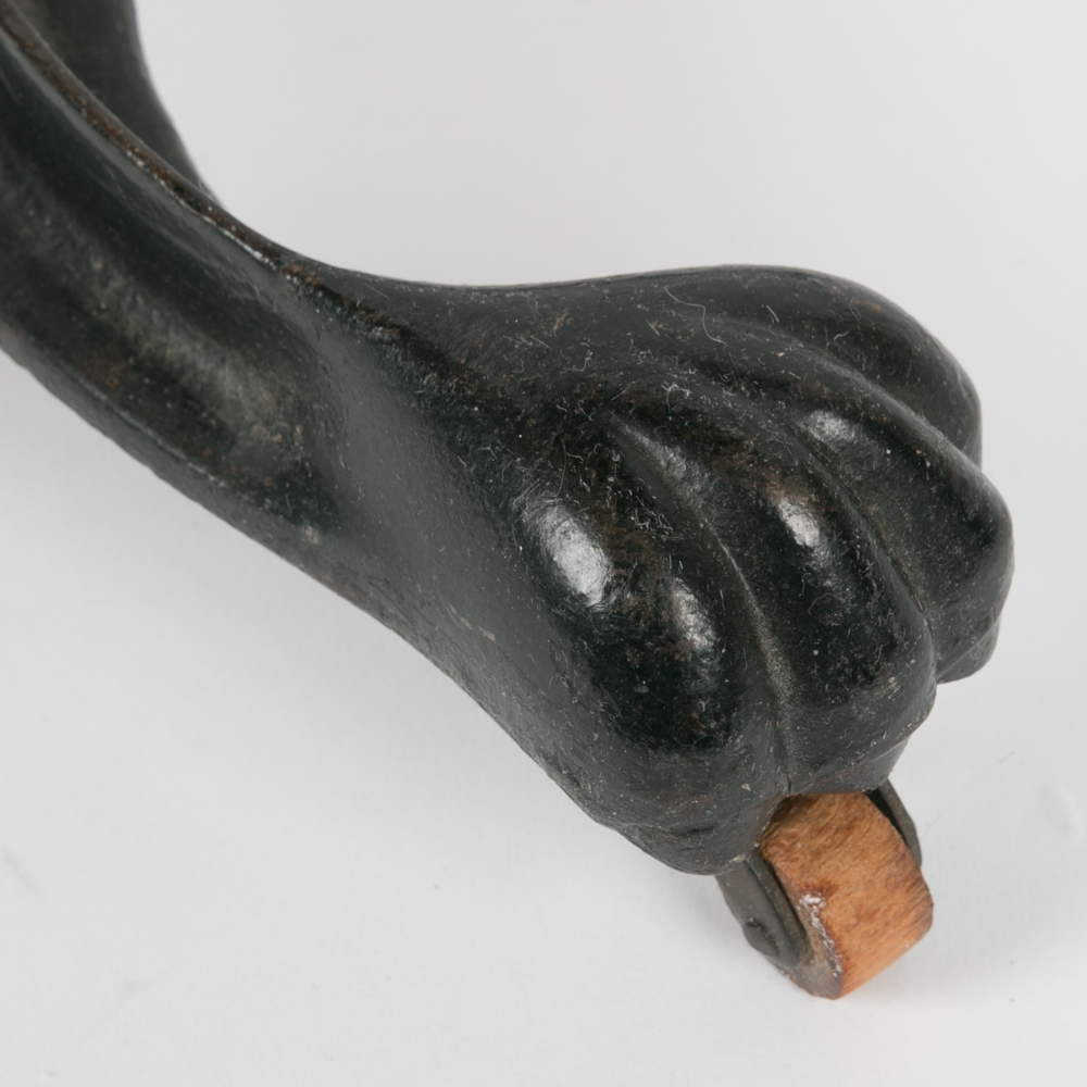 Antique  Sit-to-Stand Table with Cast Iron Base