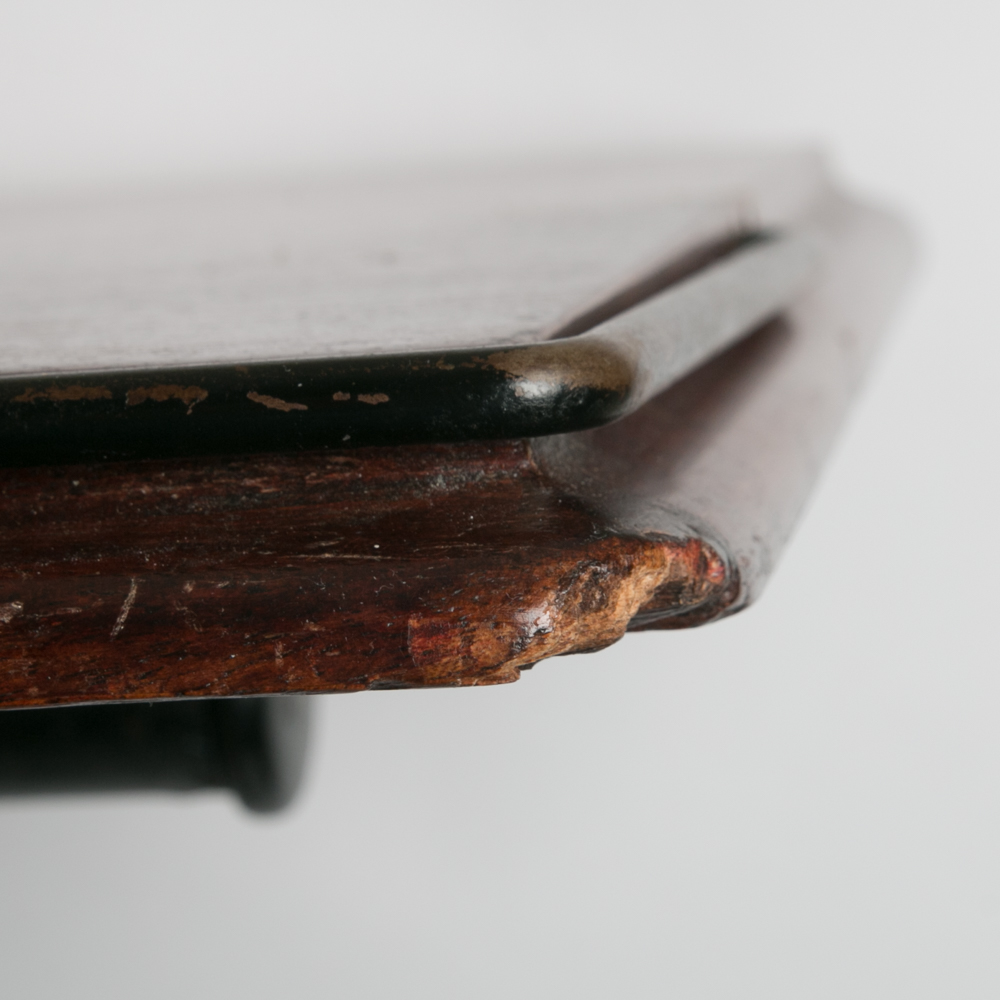 Antique  Sit-to-Stand Table with Cast Iron Base