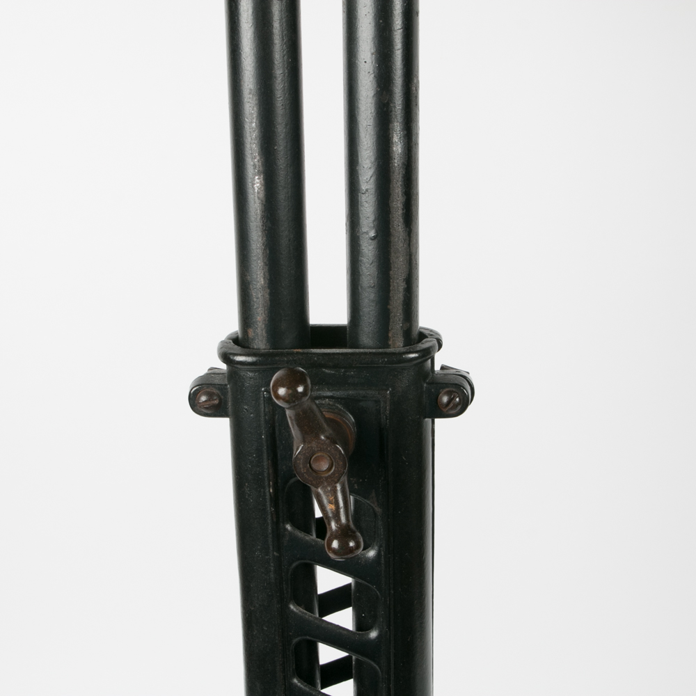 Antique  Sit-to-Stand Table with Cast Iron Base