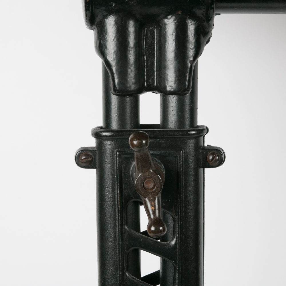 Antique  Sit-to-Stand Table with Cast Iron Base