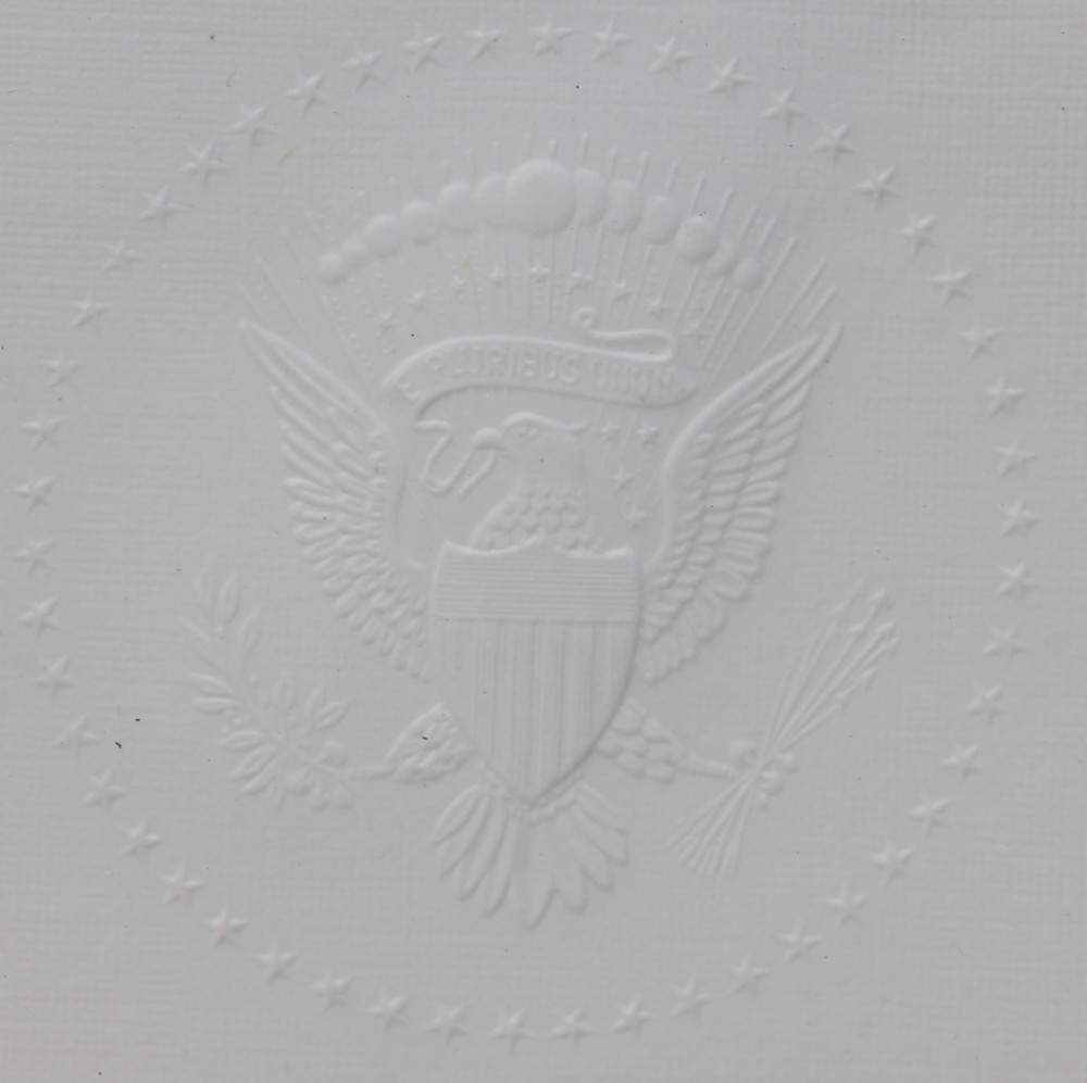 Framed 1990 White House Christmas Card