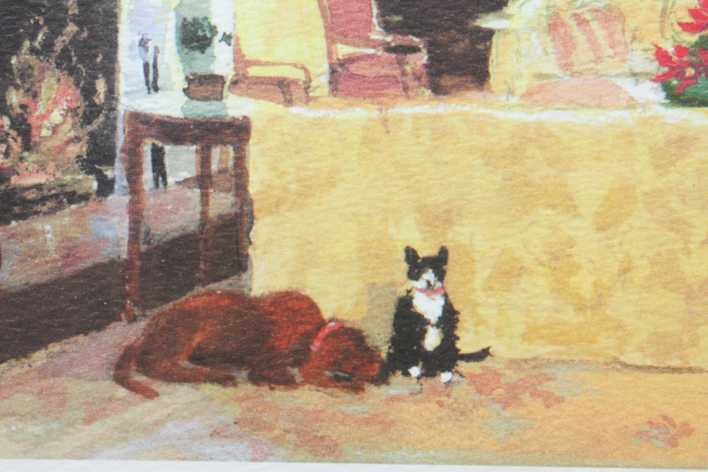 Framed and Facsimile Signed 2000 White House Christmas Card