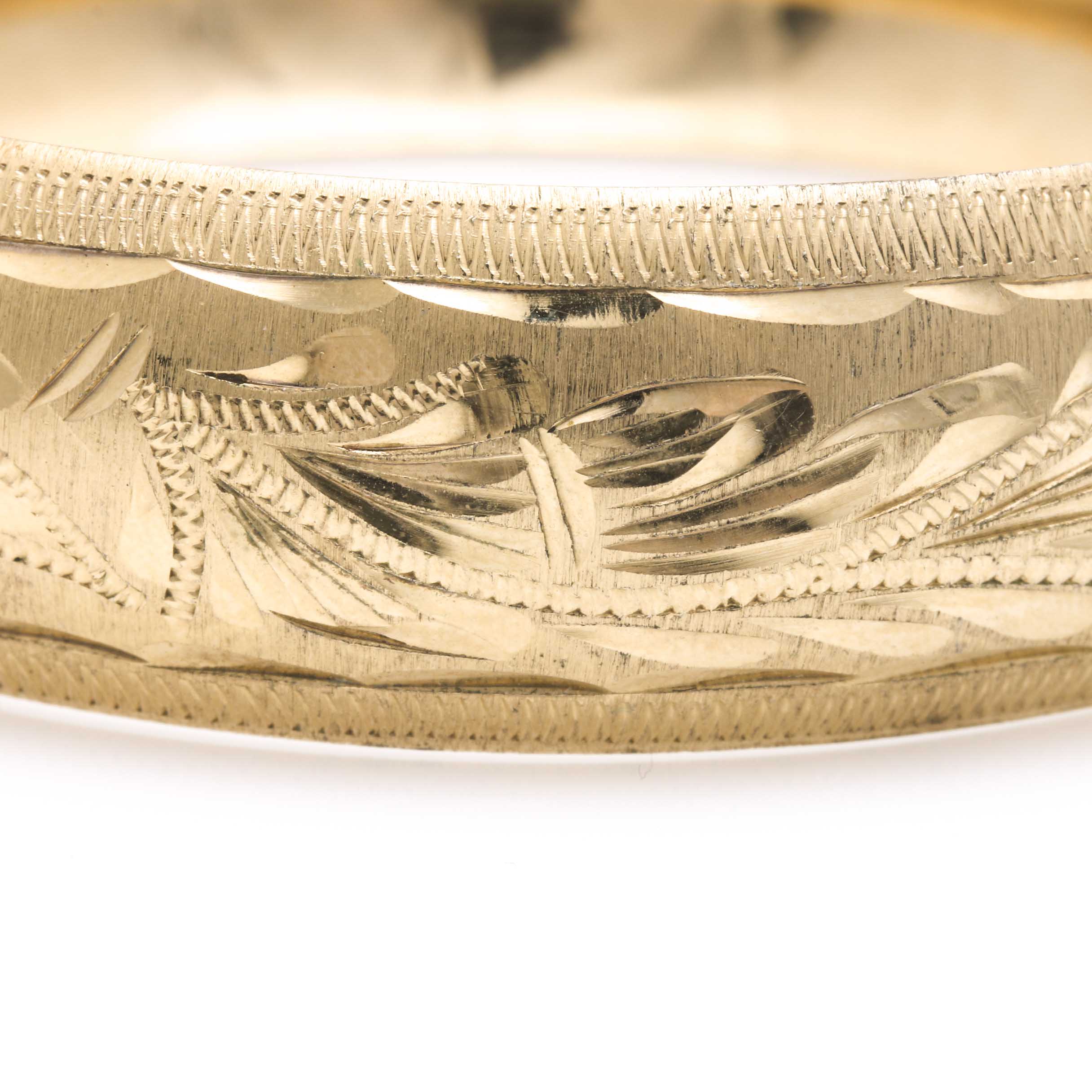 Gold Tone Floral Bangle and Bead Charm Bracelet