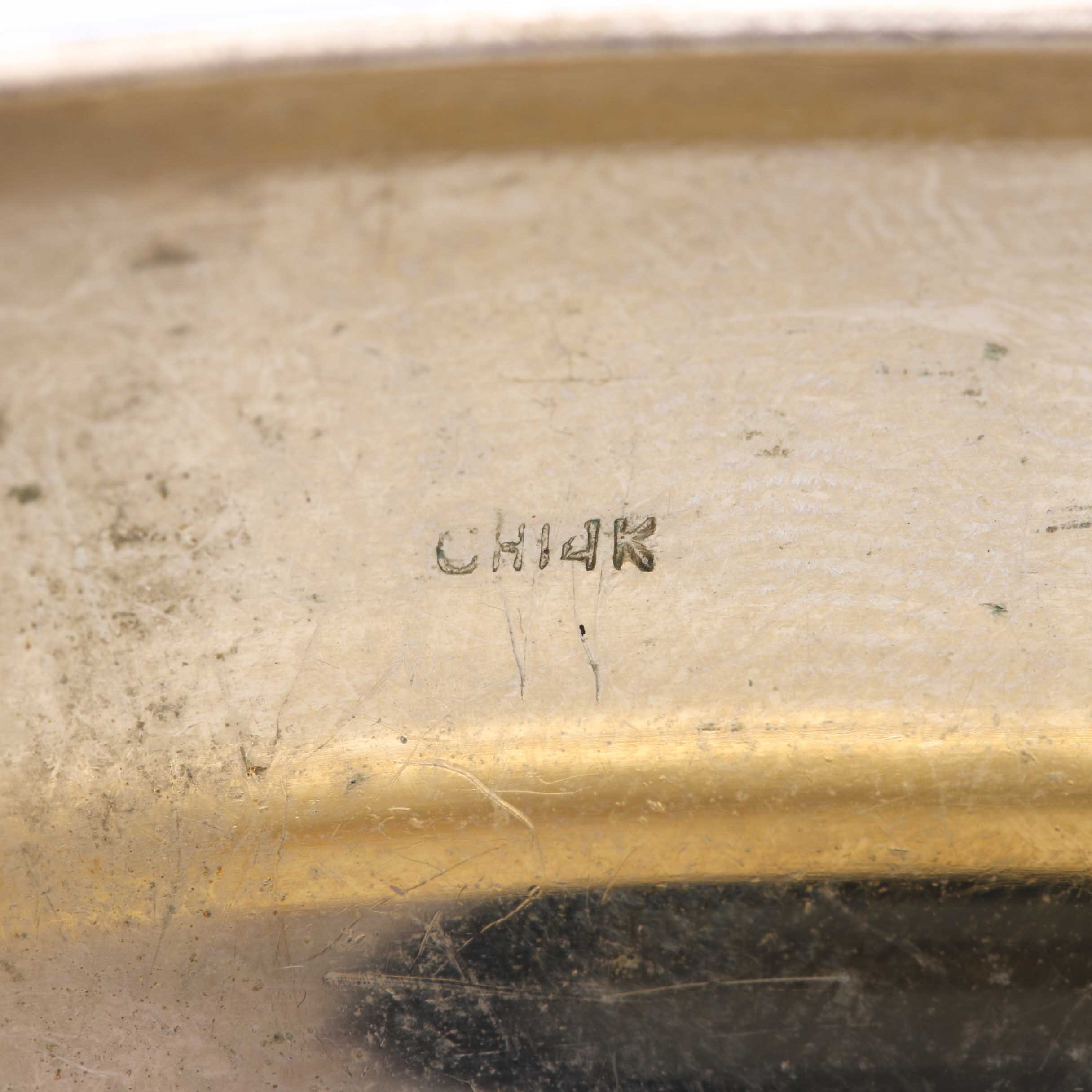 Gold Tone Floral Bangle and Bead Charm Bracelet