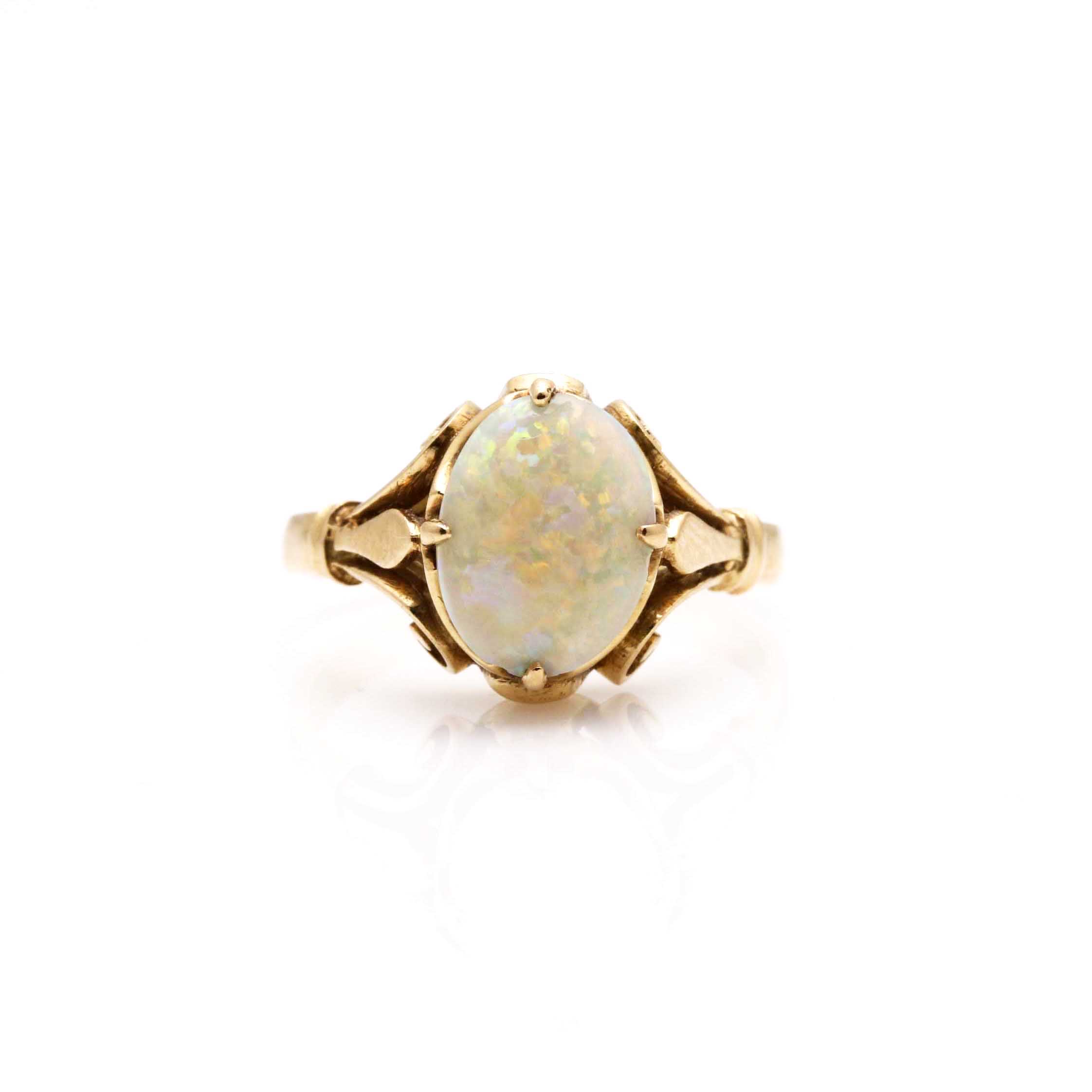 18K Yellow Gold Opal Ring