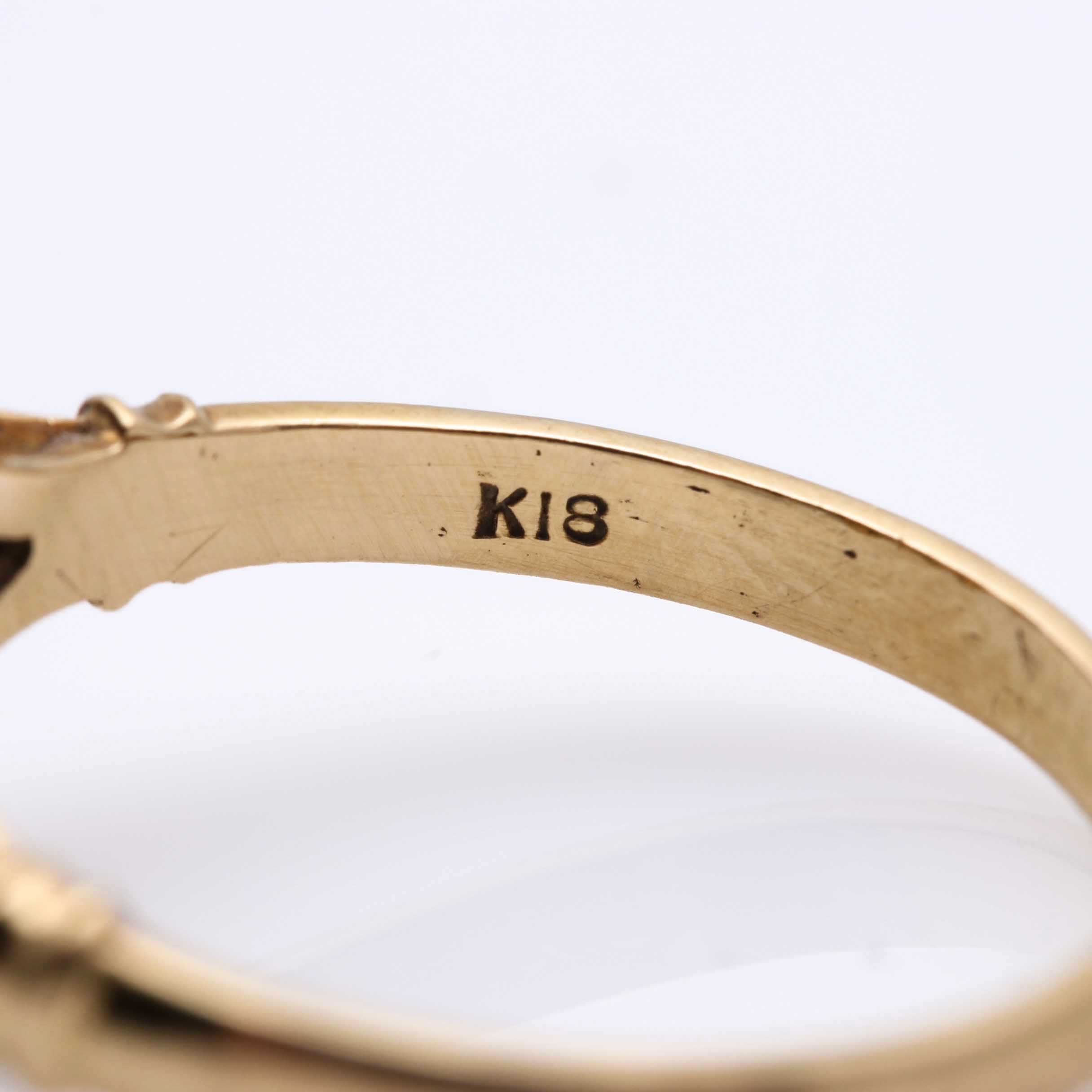 18K Yellow Gold Opal Ring