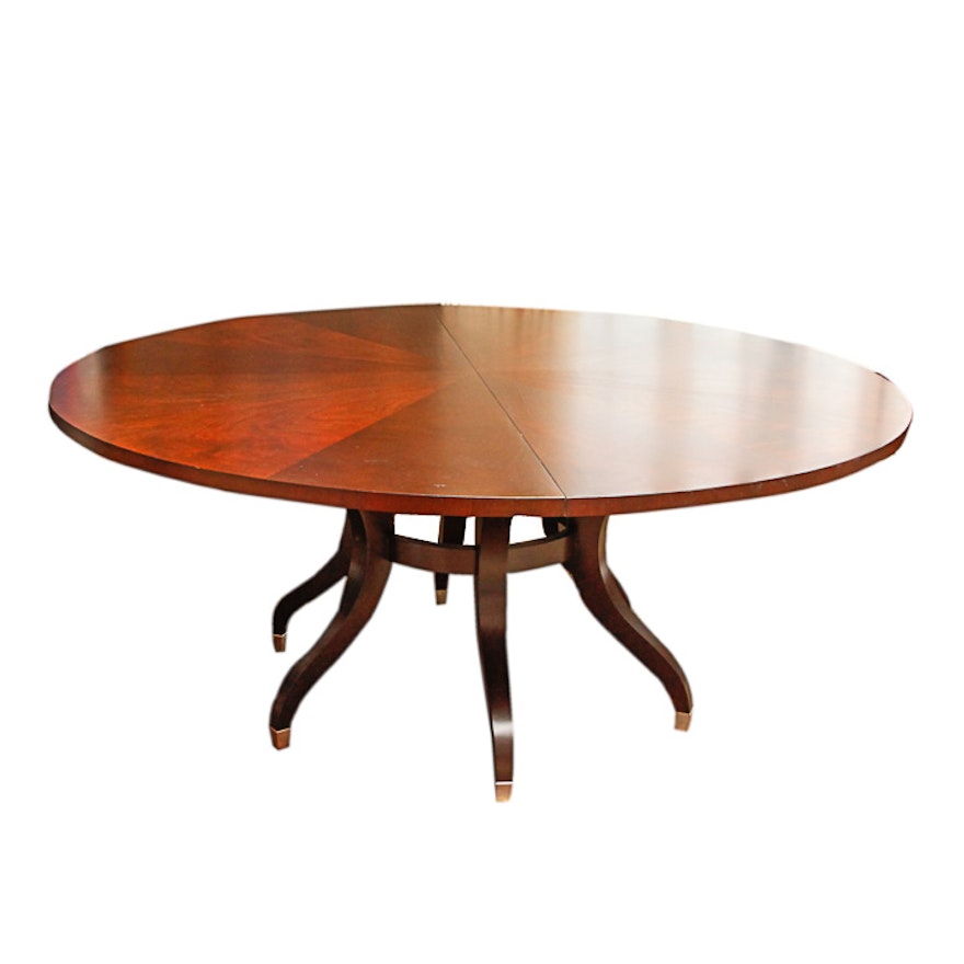 Ethan Allen Round Mahogany Dining Table