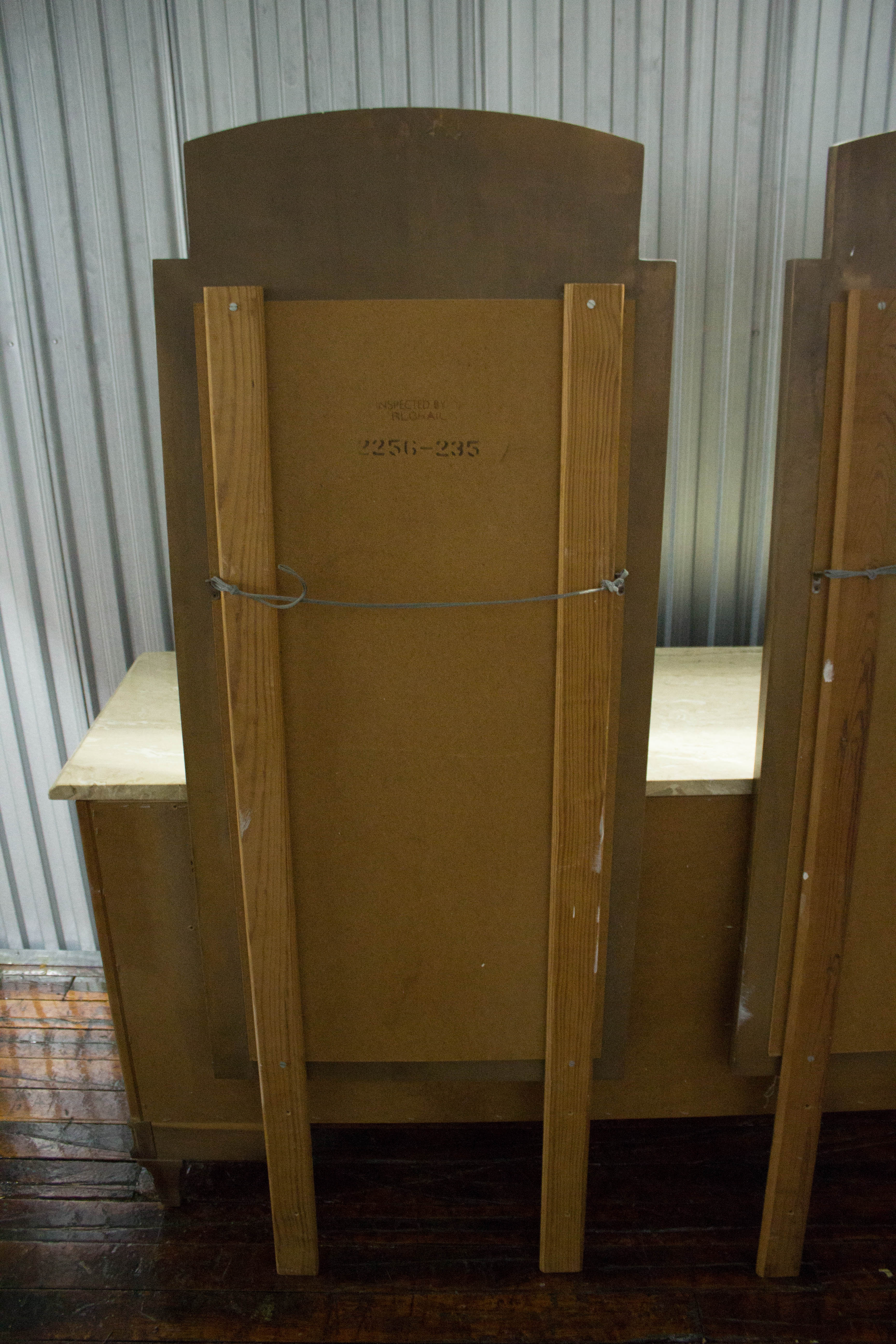 Vintage Marble Top Dresser With Mirrors