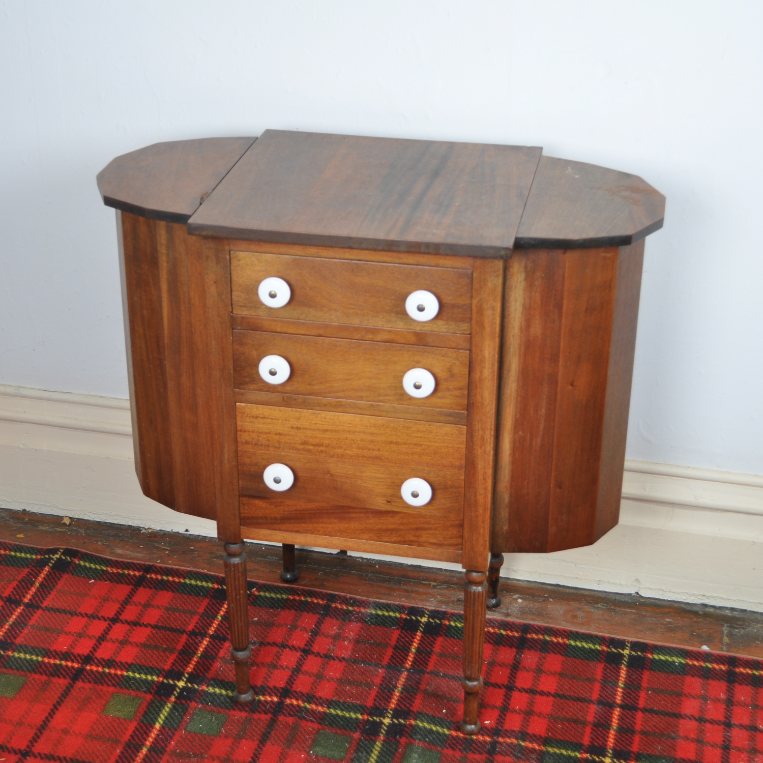 Early 20th Century Wooden Sewing Cabinet