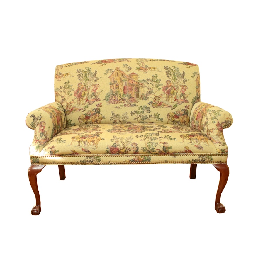 Contemporary Chippendale Style Settee by Baker Heritage Furniture
