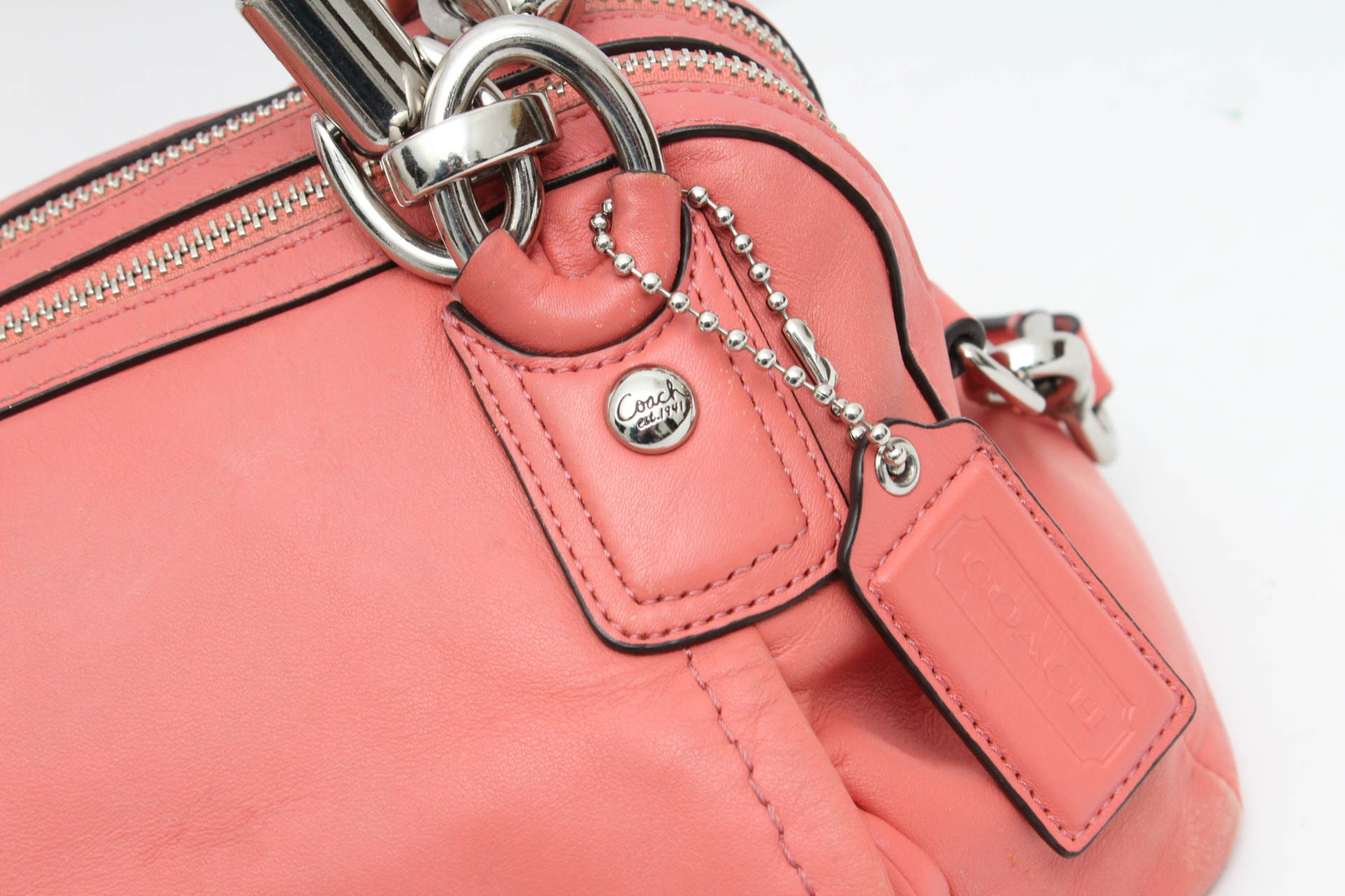 Coach Coral Leather Kristin Satchel