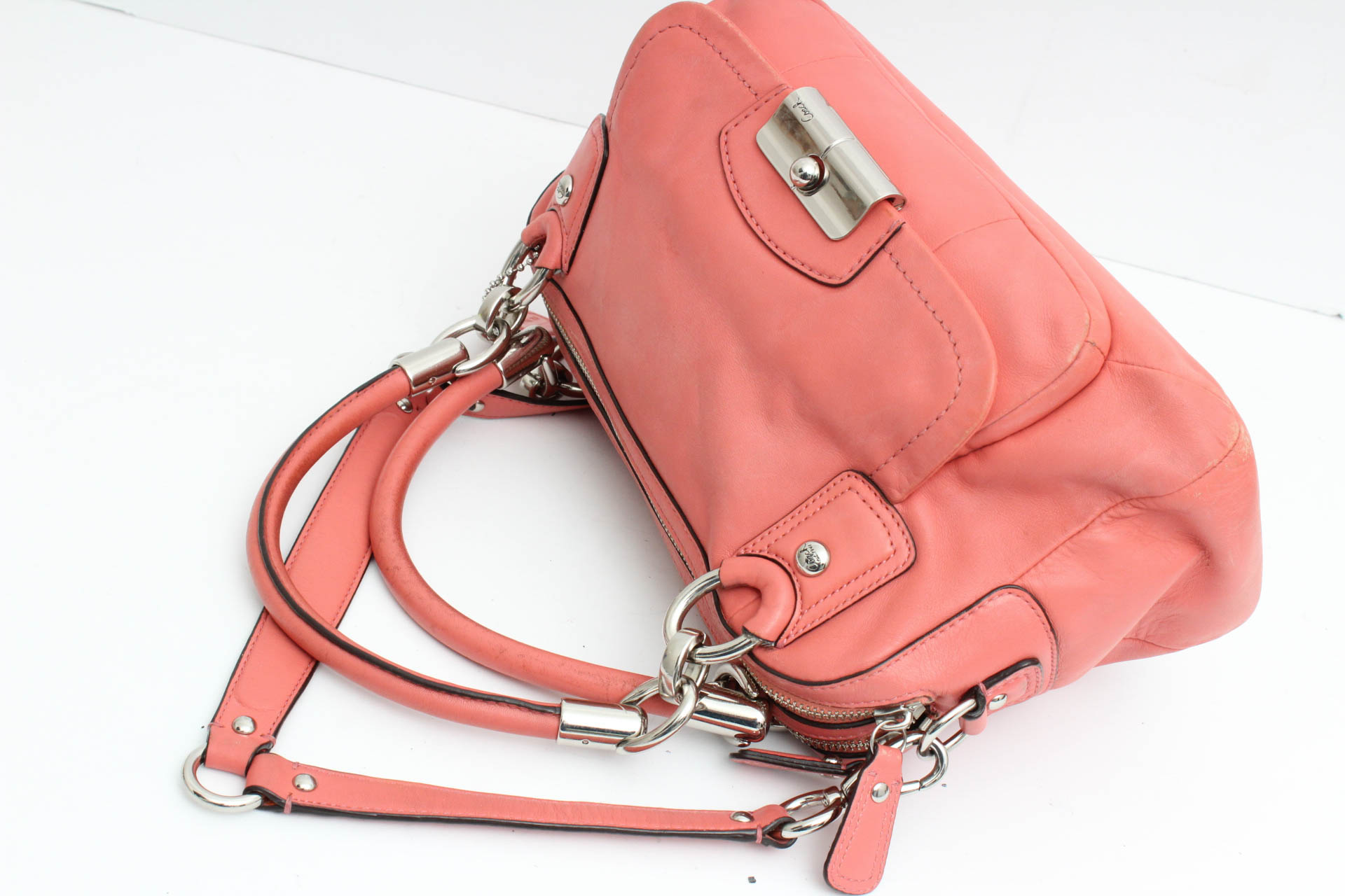 Coach Coral Leather Kristin Satchel
