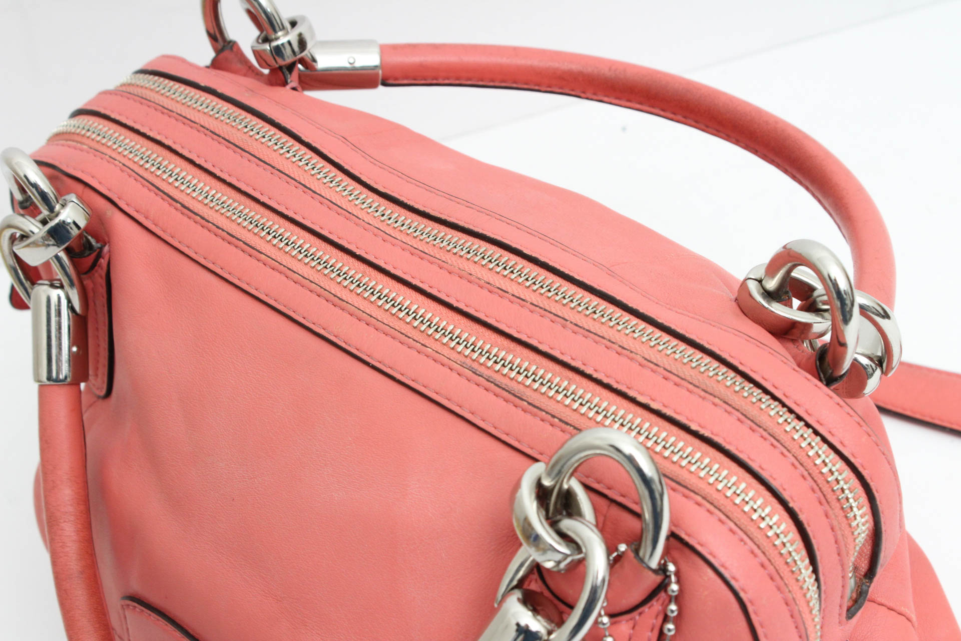 Coach Coral Leather Kristin Satchel