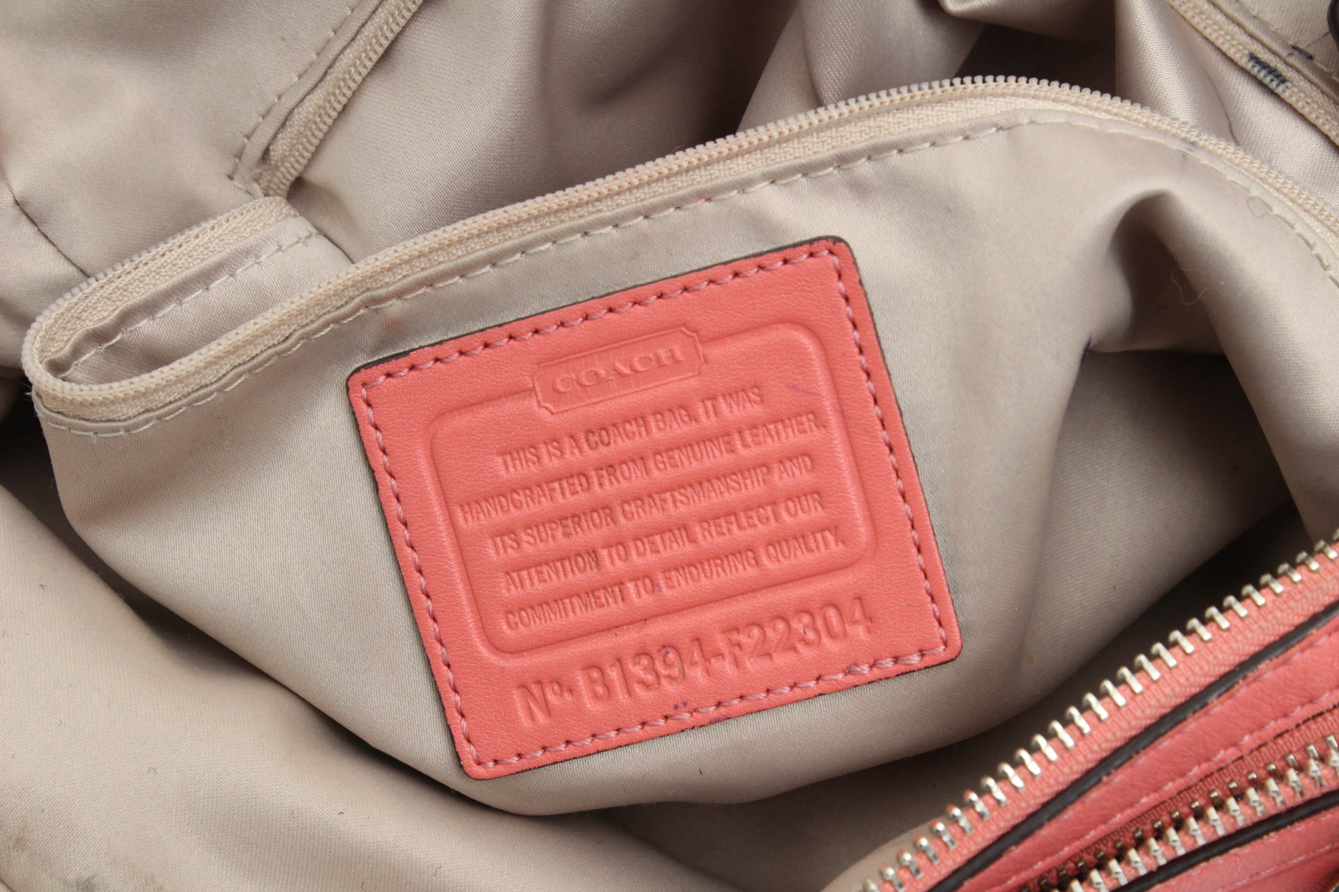 Coach Coral Leather Kristin Satchel