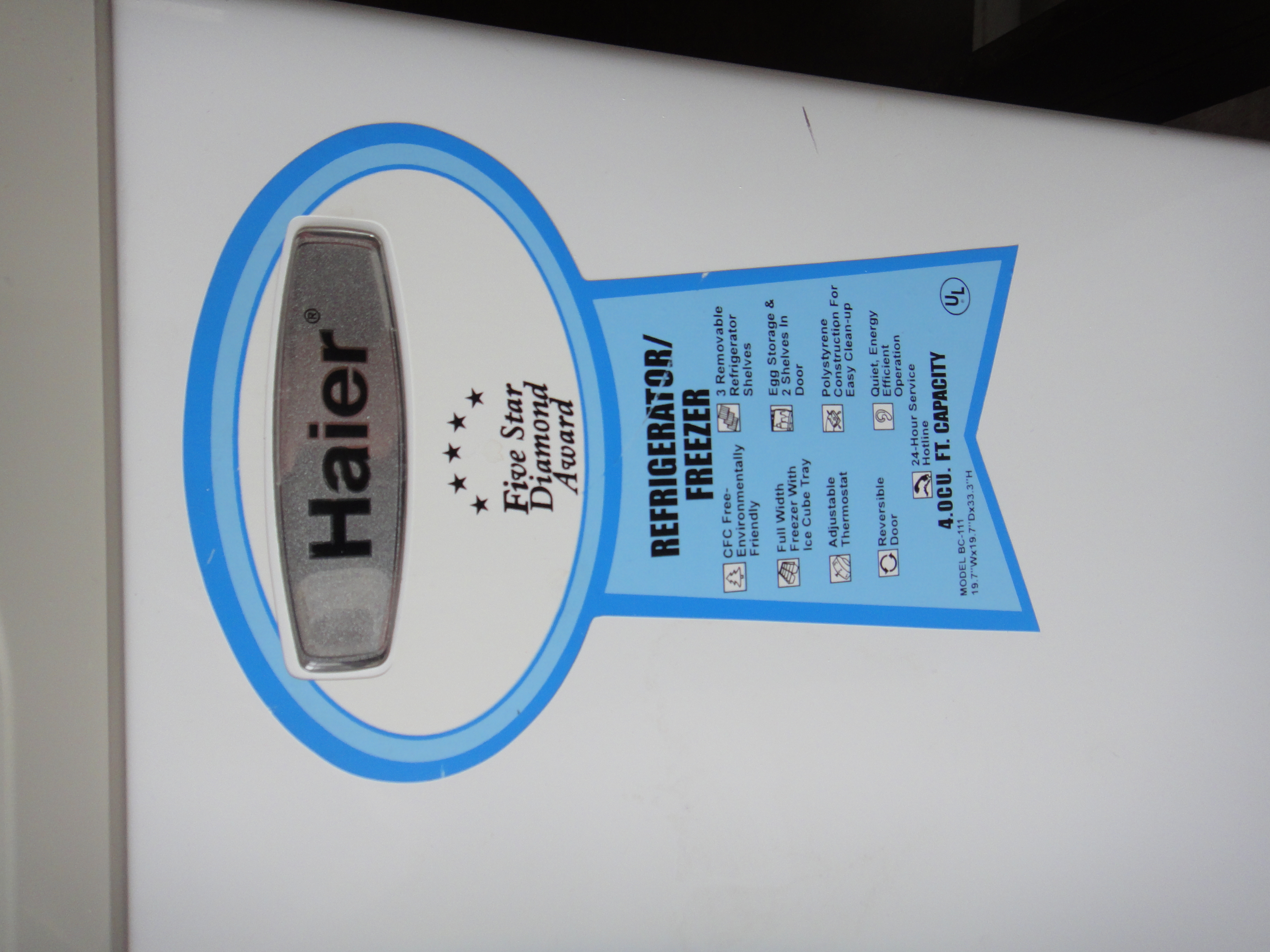 Haier 4.0 Cubic Foot Mini Refrigerator