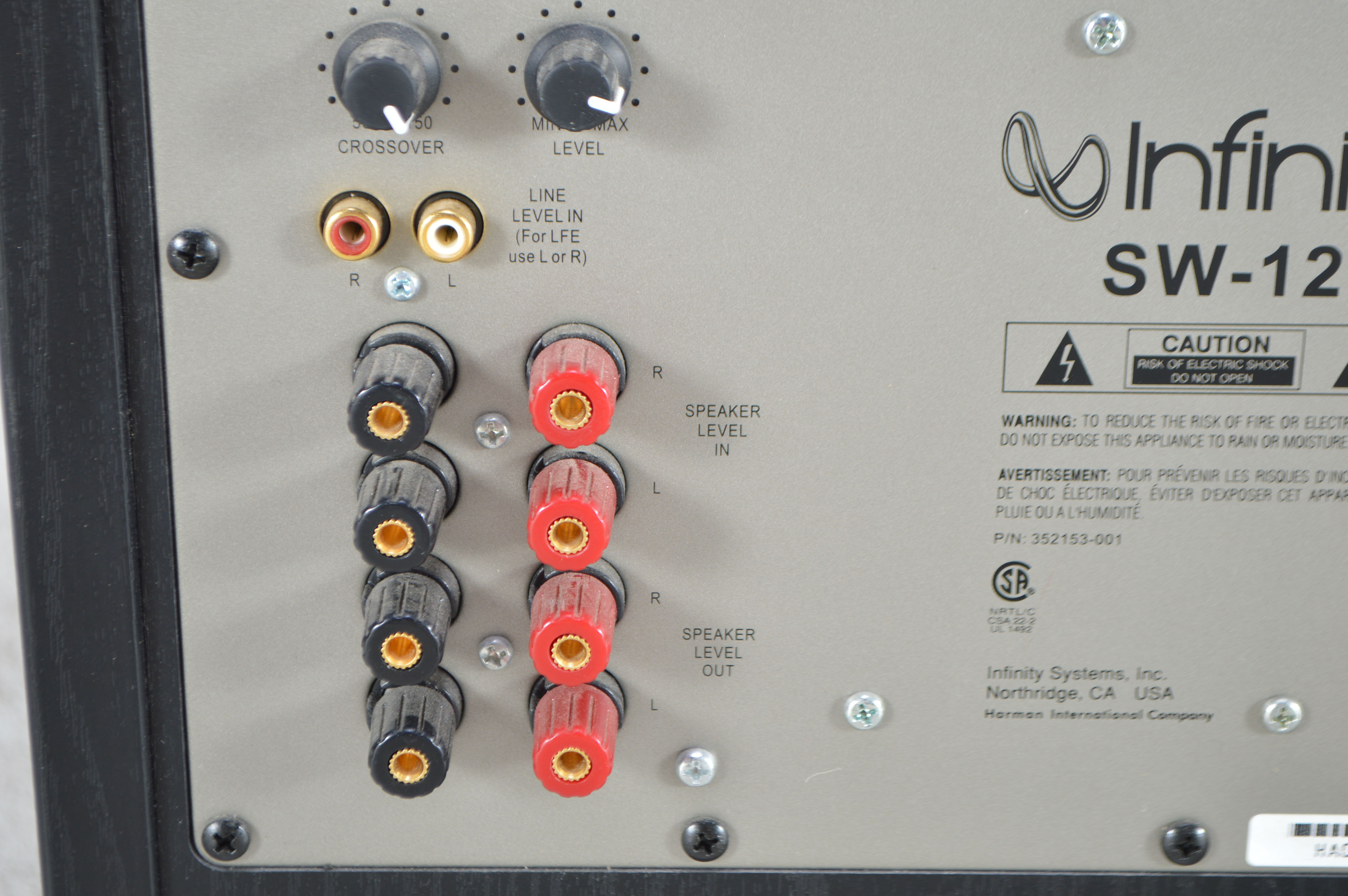 Infinity SW-12 Powered Subwoofer