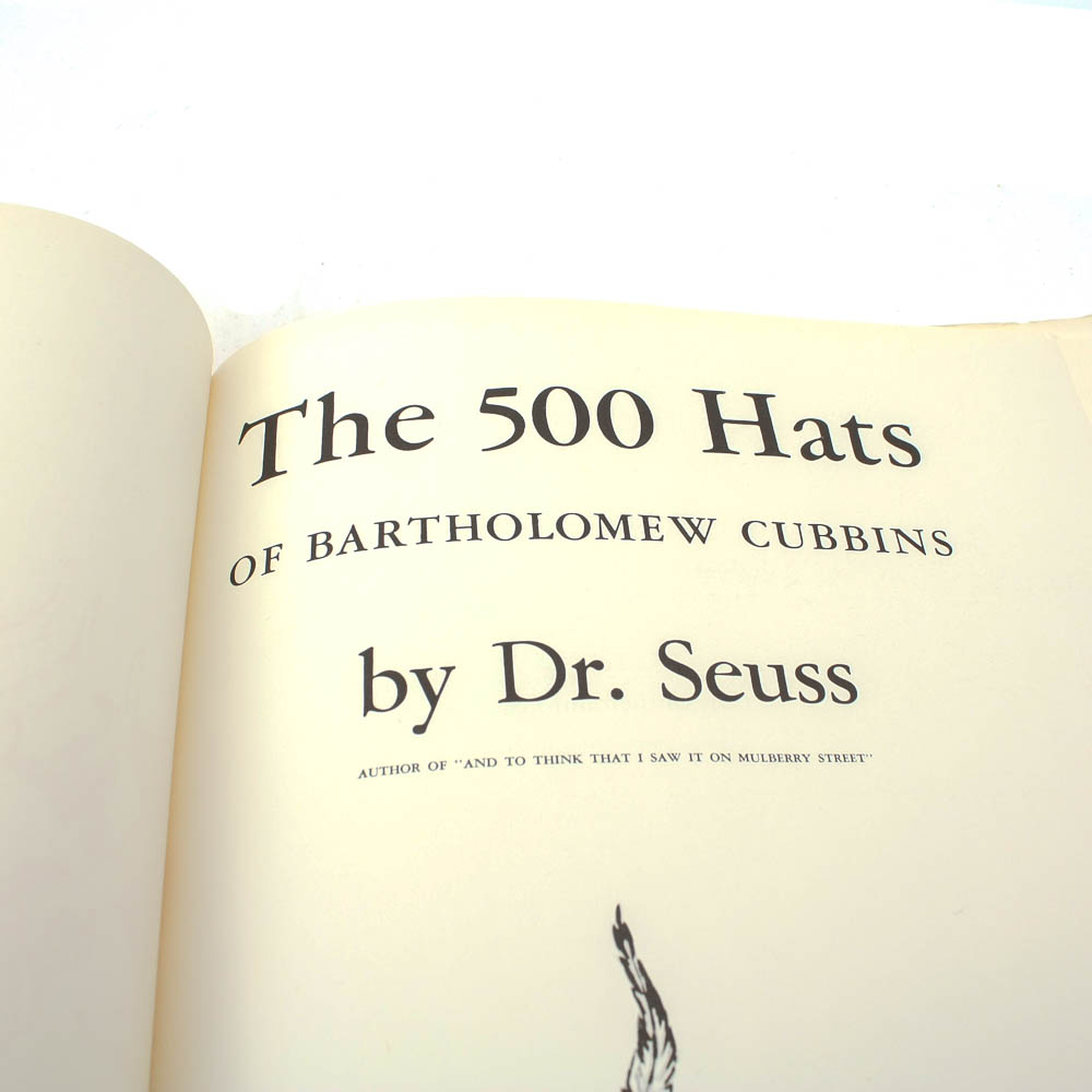 "The 500 Hats of Bartholomew Cubbins" by Dr. Suess Early Edition