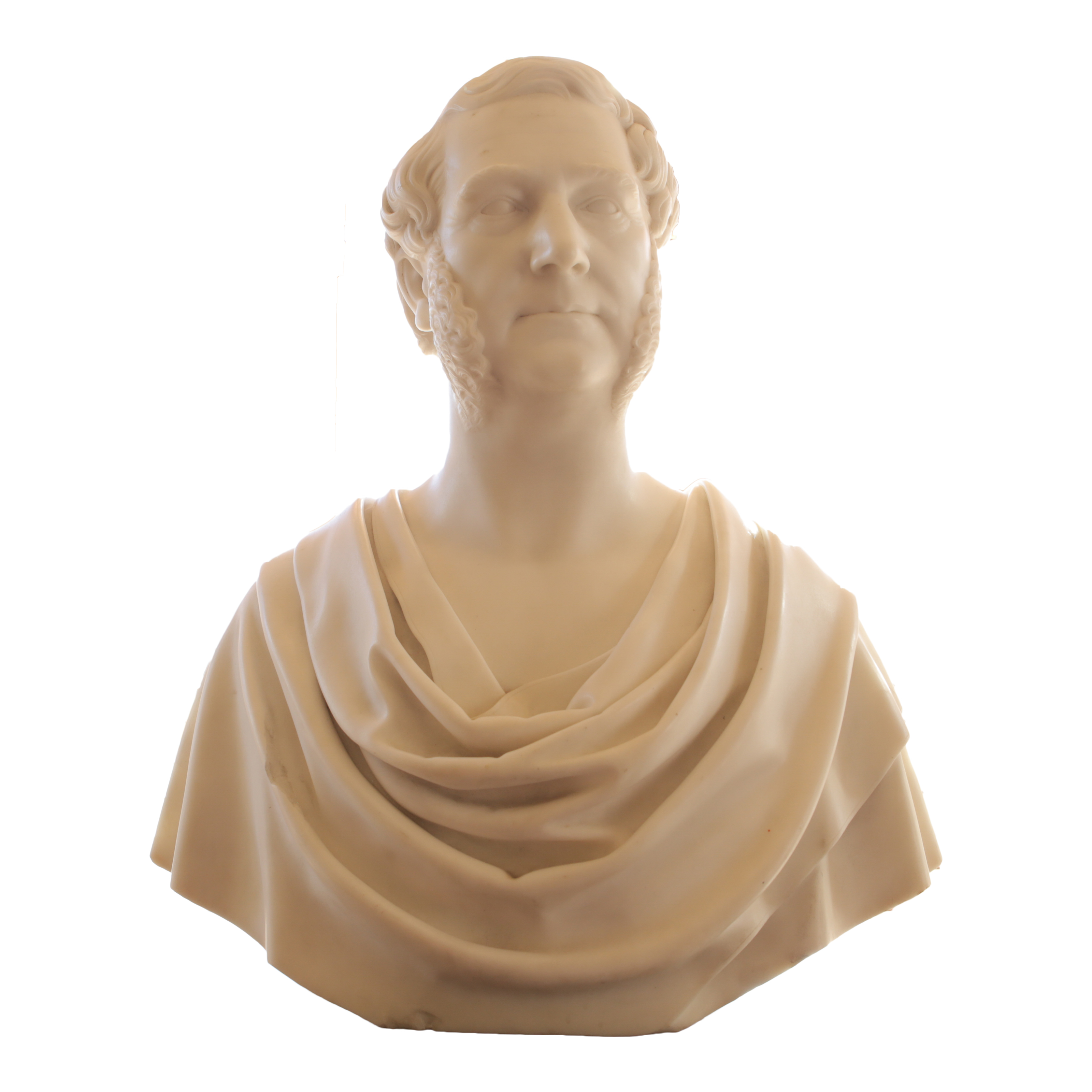 Joseph Mozier Carrara Marble Bust