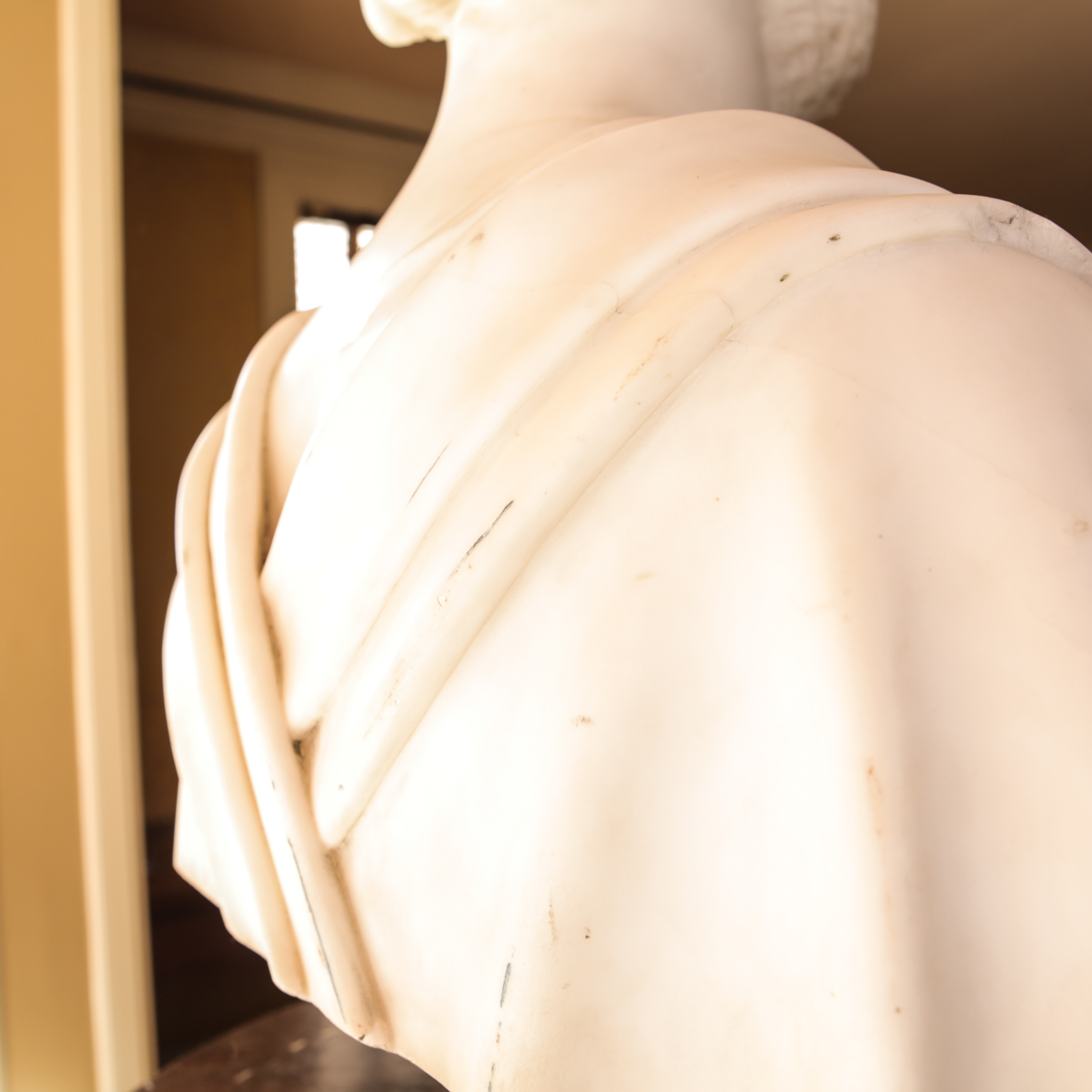 Joseph Mozier Carrara Marble Bust