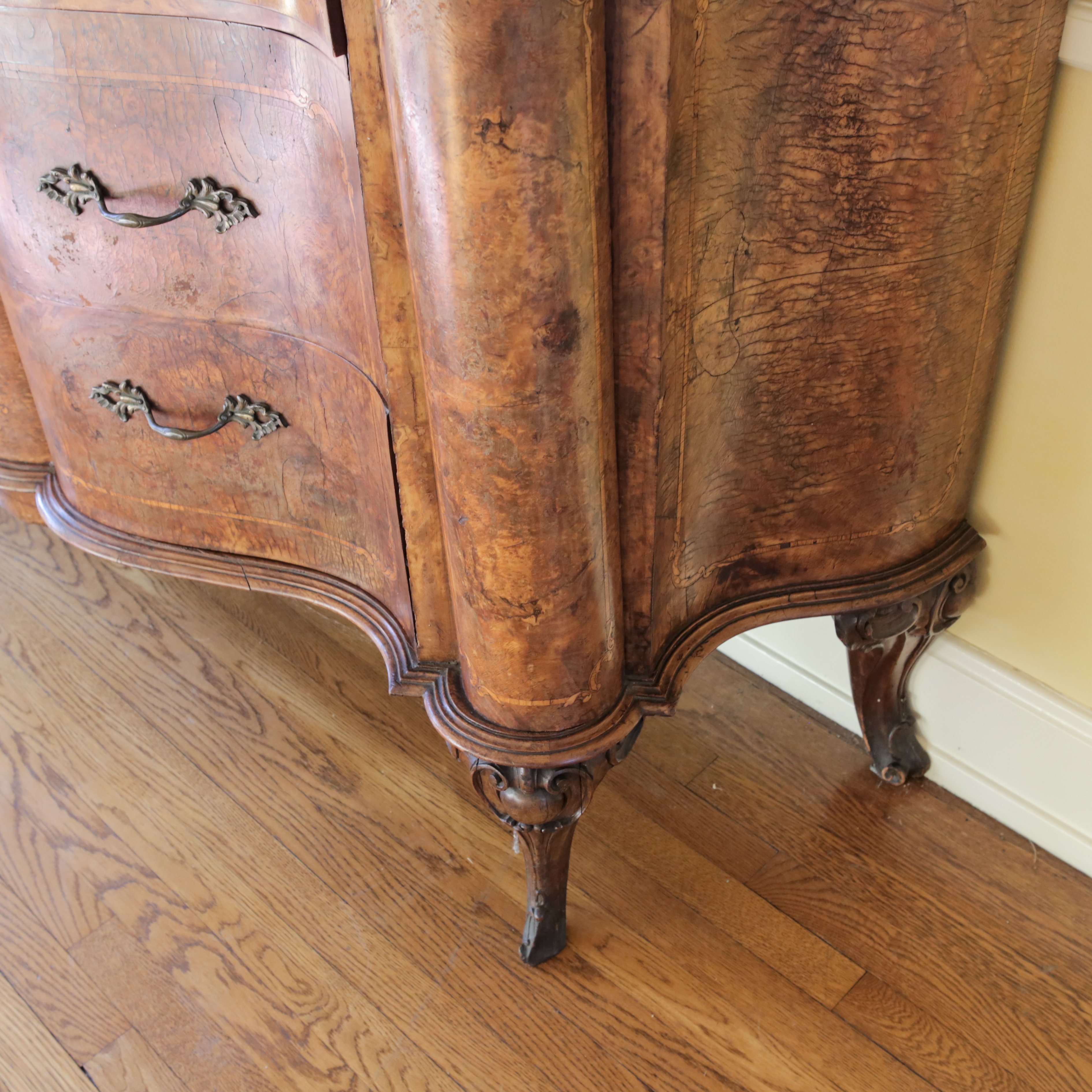 Louis XV Style Wood and Marble Buffet