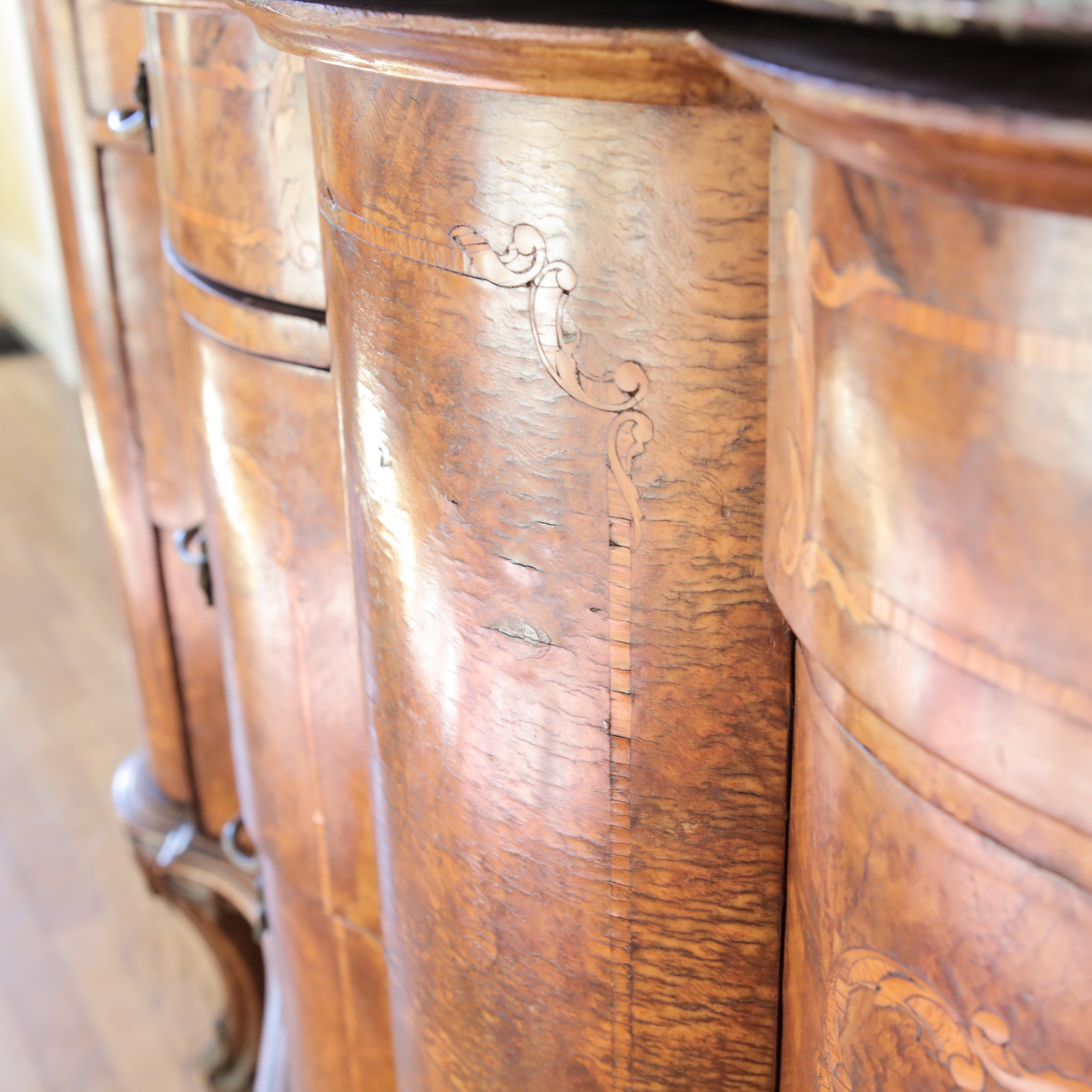Louis XV Style Wood and Marble Buffet