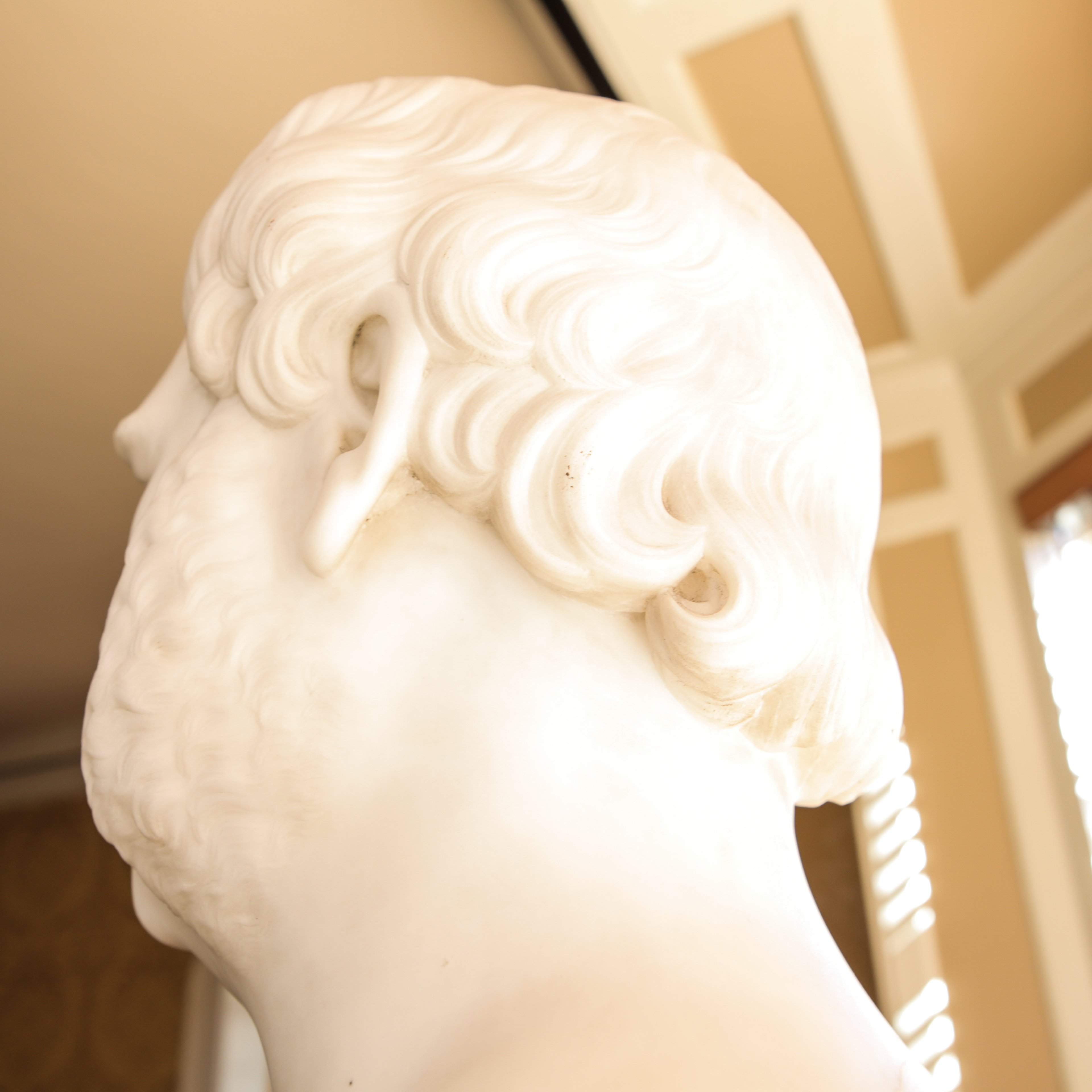 Joseph Mozier Carrara Marble Bust