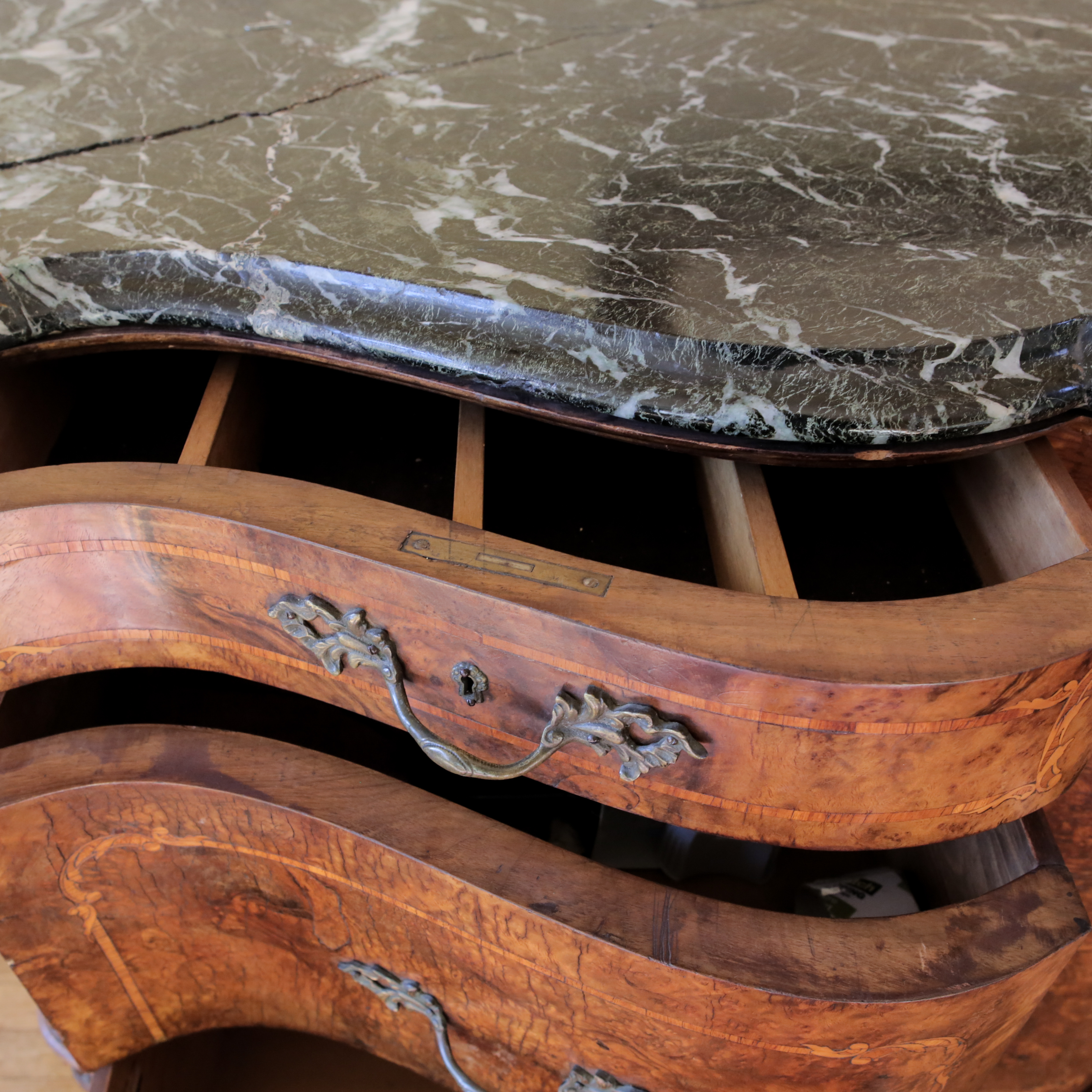 Louis XV Style Wood and Marble Buffet