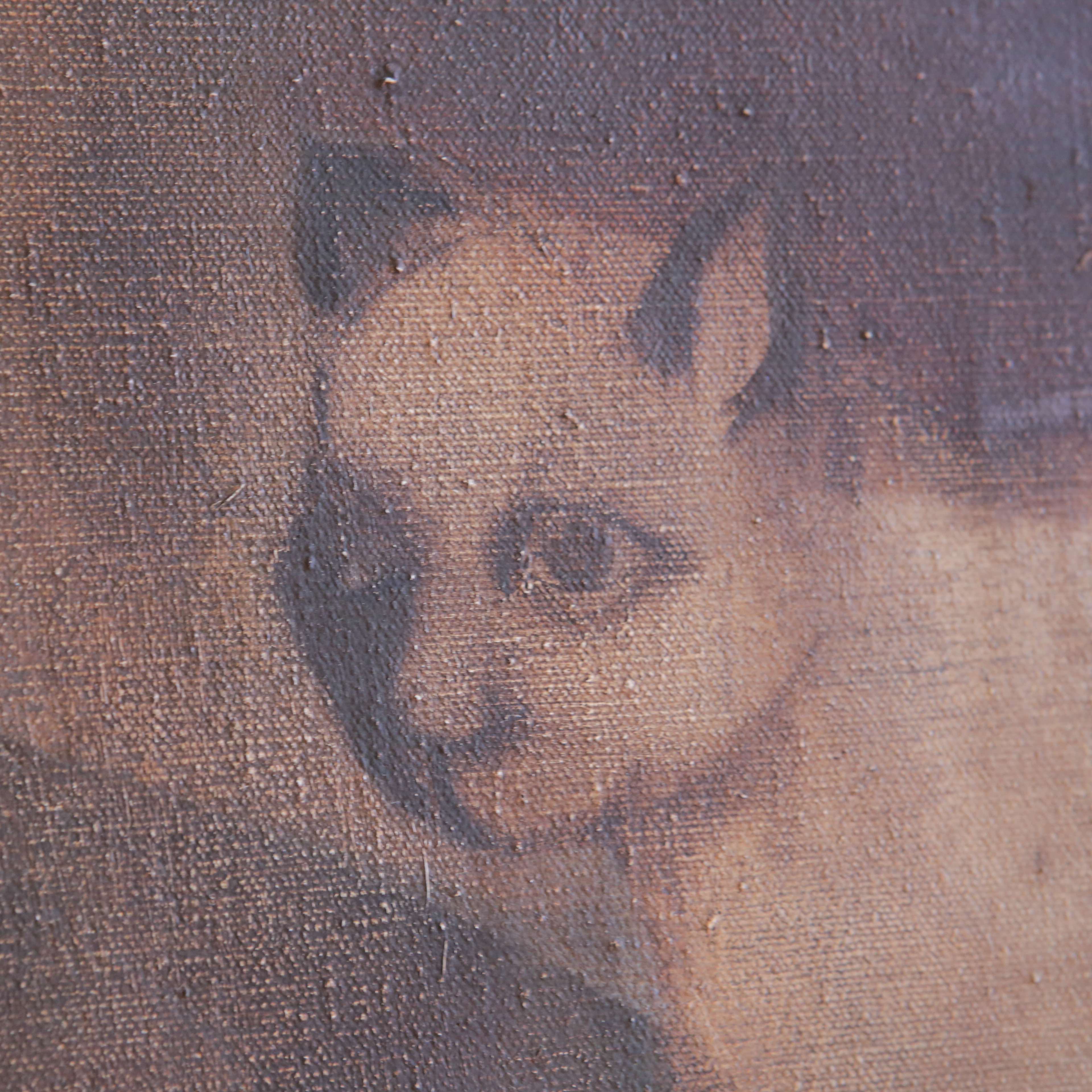 Framed Original Oil Painting on Canvas of Figures