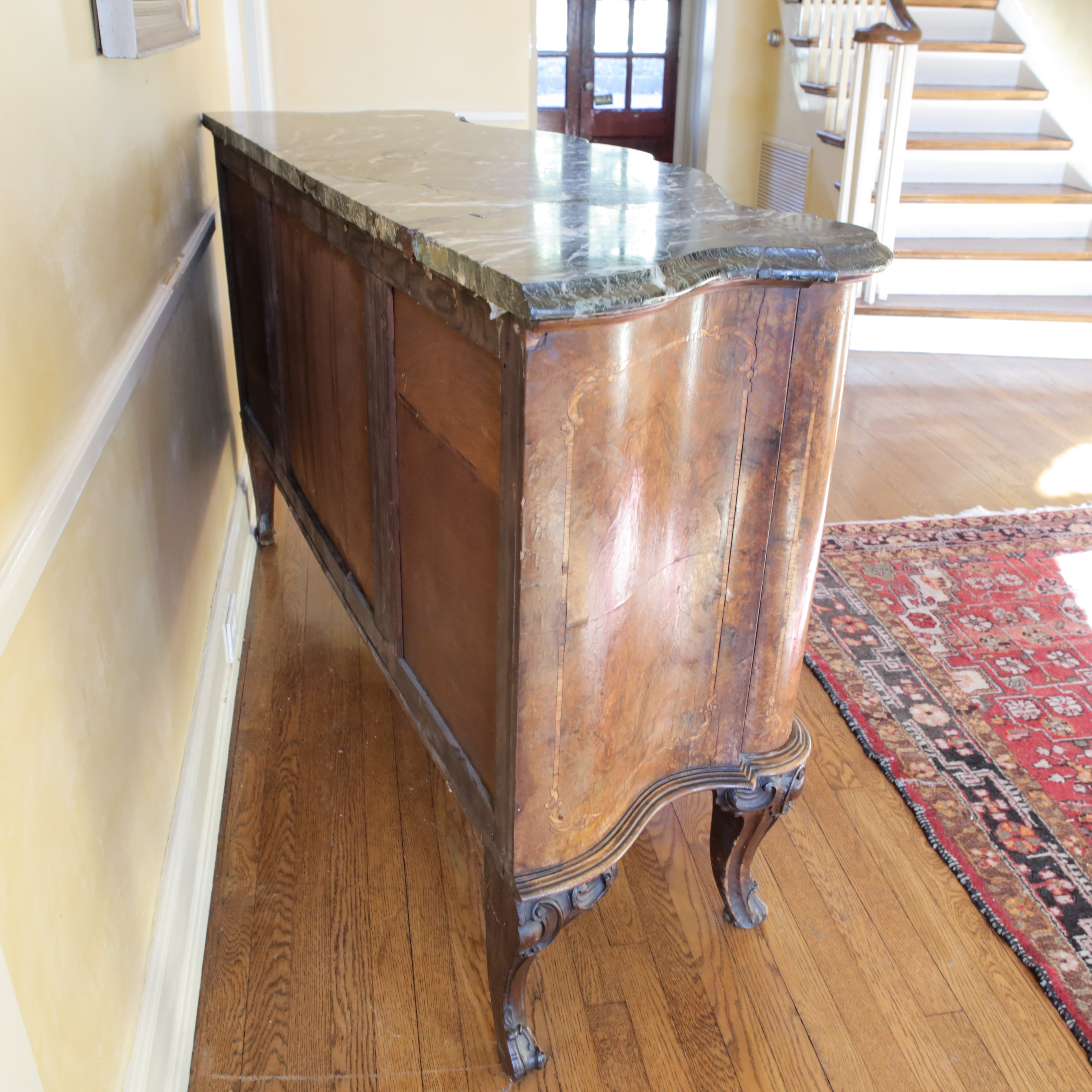 Louis XV Style Wood and Marble Buffet